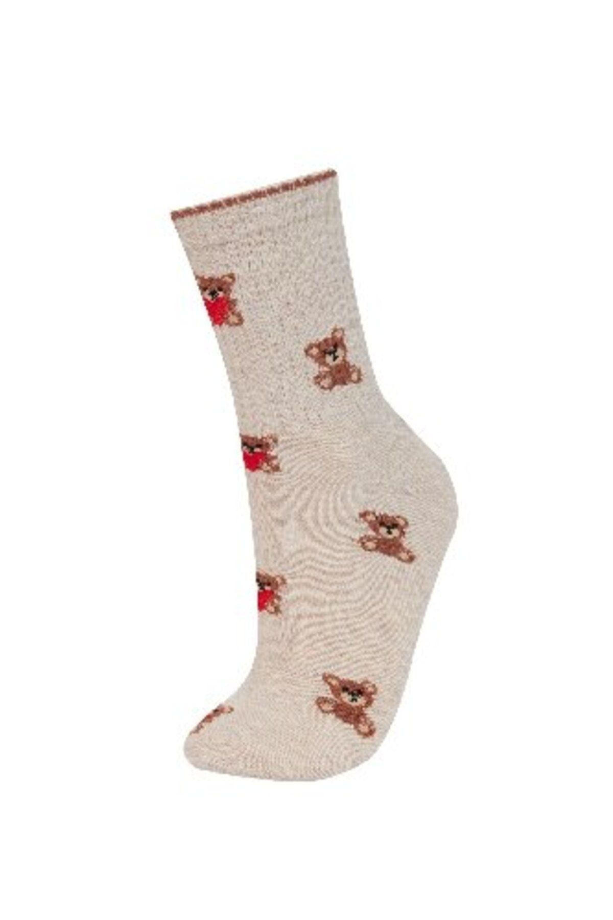 DeFacto-Bequeme, elastische 3-teilige lange Baumwollsocken für Damen E2051axns 4