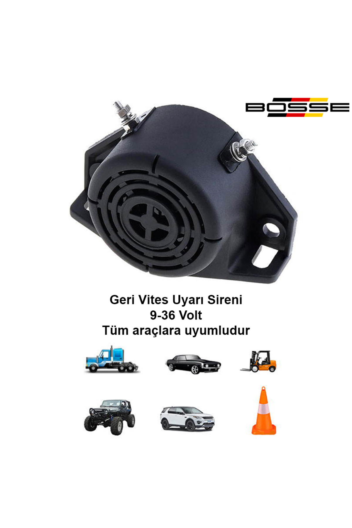 Genel Markalar Geri Vites Sireni Otomobil Kamyonet ve Forklift Sireni 12-36 Volt
