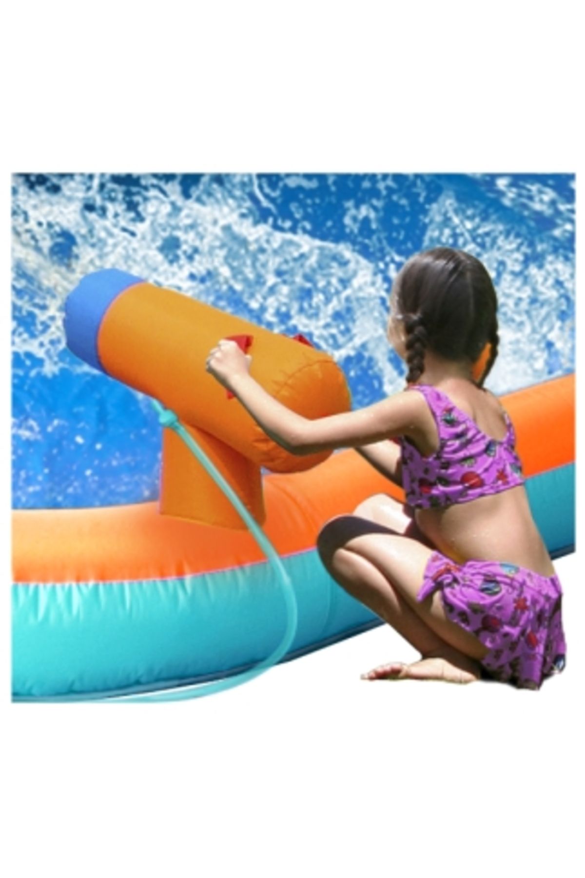 Happy Hop-Saltea gonflabila cu piscina si tun cu apa 2