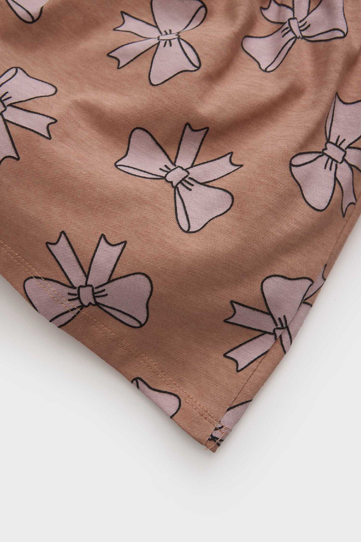 DeFacto-Baby Girl Bow Print Long Sleeve Dress E5124A525Sp 3