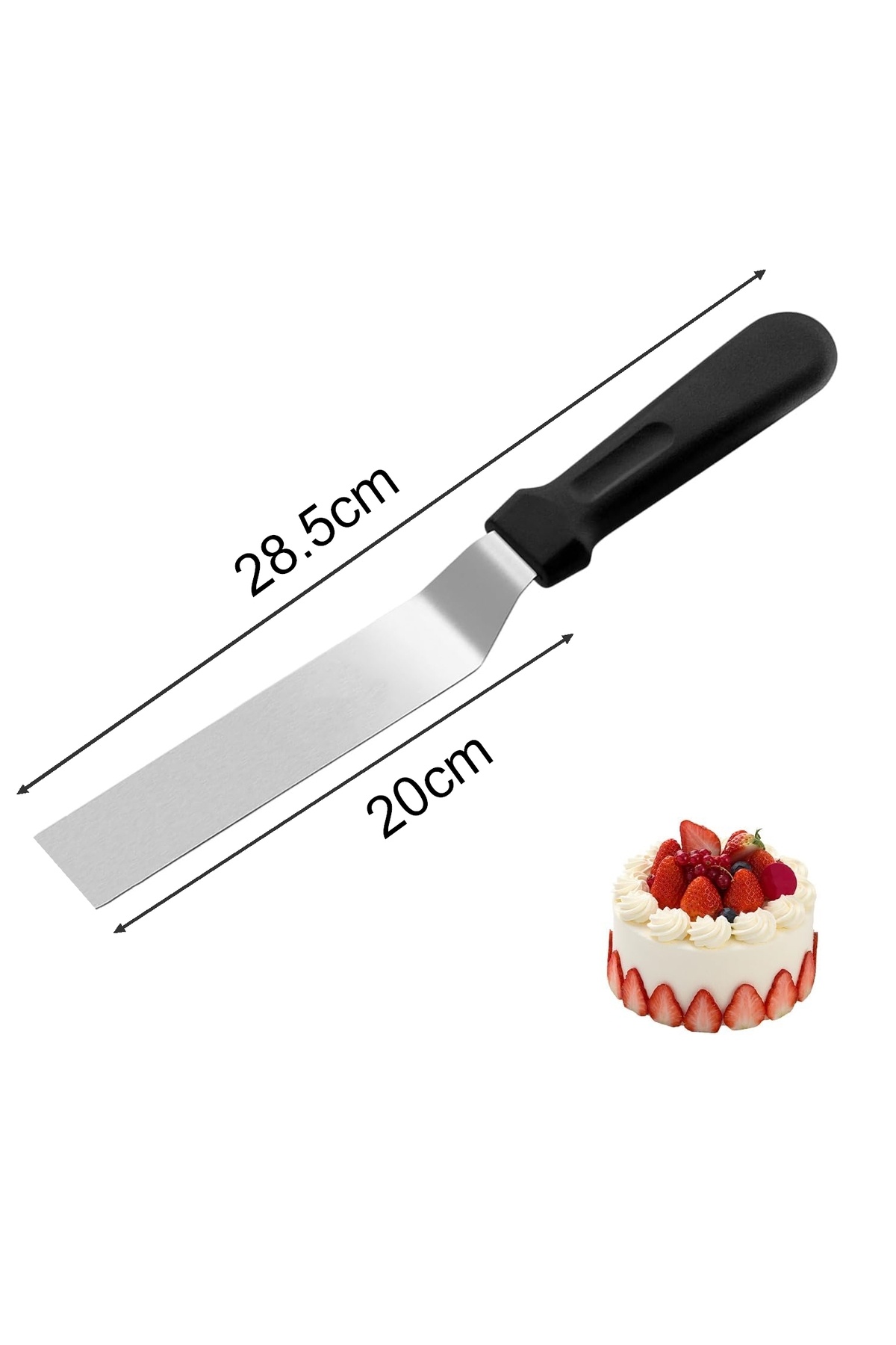 Nar kalıp-Narkalıp Oblique Cake Plastering Spatula Length 20cm Blunt Tip 2