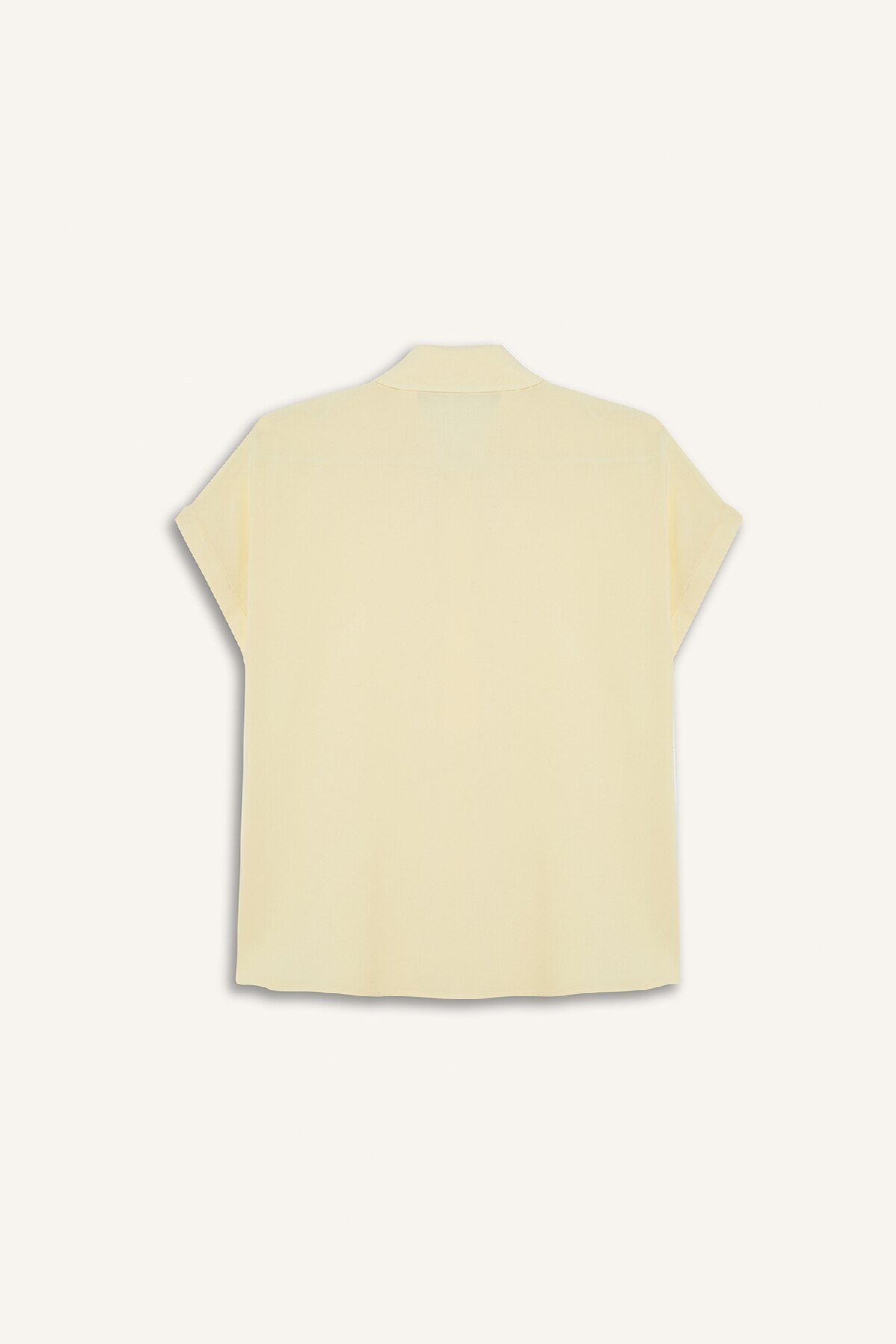 DeFacto-Regular Fit Basic απλό κοντομάνικο πουκάμισο βισκόζης N7819AZ25SP 3
