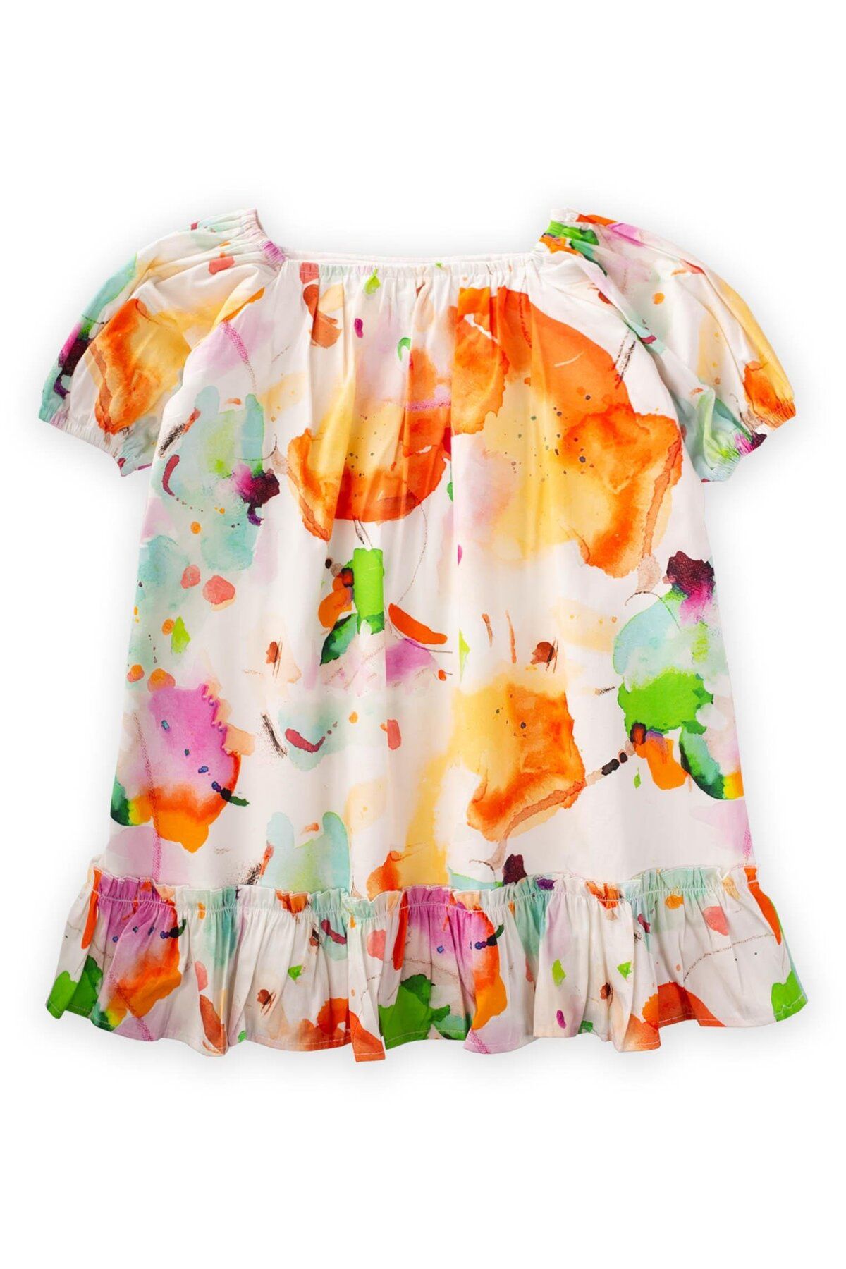 Cigit-Rochie Poplin Elastic Mâneci Guler 2-7 Ani Ecru Model 2