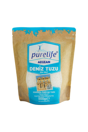 PureLife Deniz Tuzu Granül 500g | Sofrada Öğütme Tuzu | Rafine Edilmemiş Doğa...