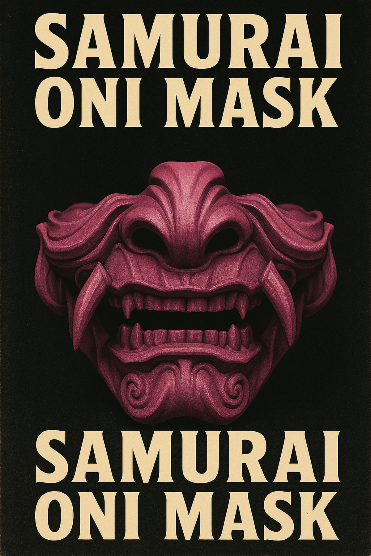 YUONİS ART Samurai Oni Mask