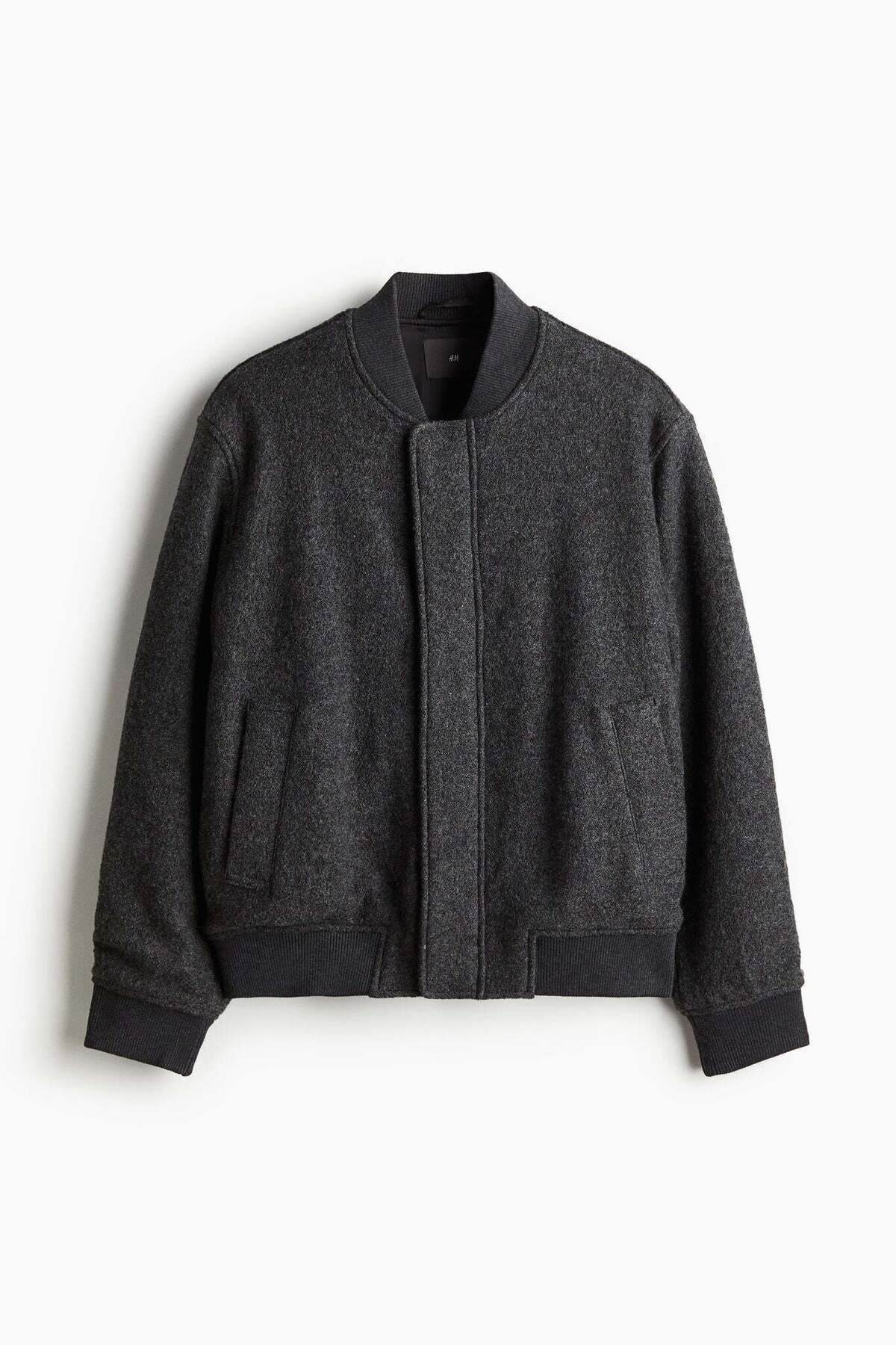 H&M-Regular Fit Wool-blend bomber jacket 3