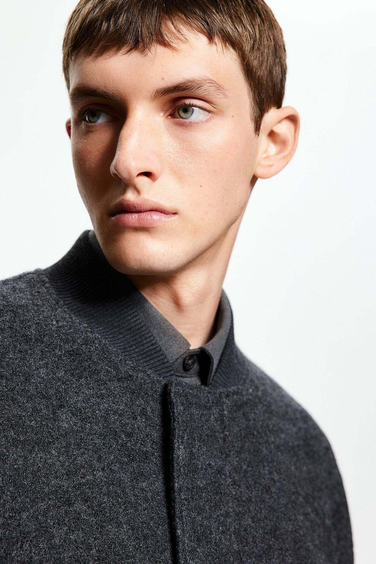 H&M-Regular Fit Wool-blend bomber jacket 2