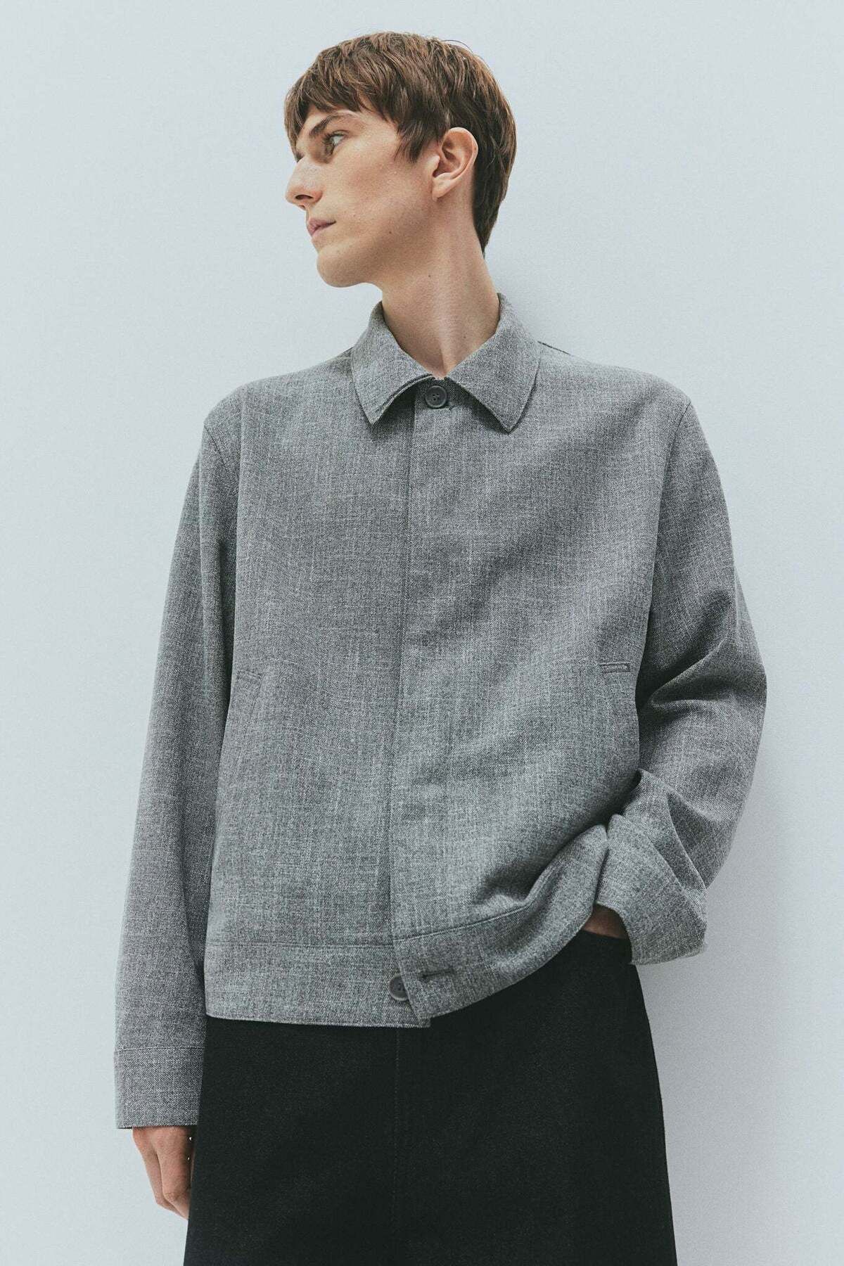 H&M-Regular Fit Shacket 4