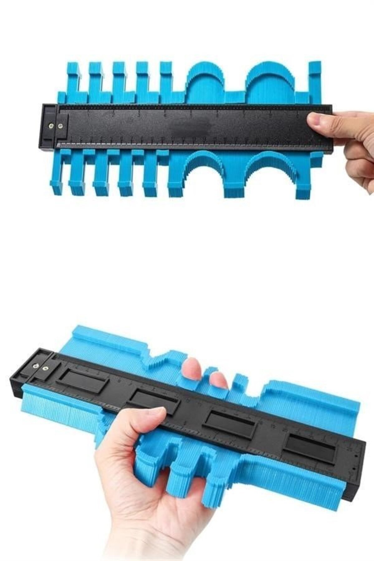 Mivexa Outdoor Outlet Büyük Boy Kalıp Çıkarma Kontur Ölçüm Cihazı Ahşap Fayans Şekillendirme Kalıbı 24 Cm