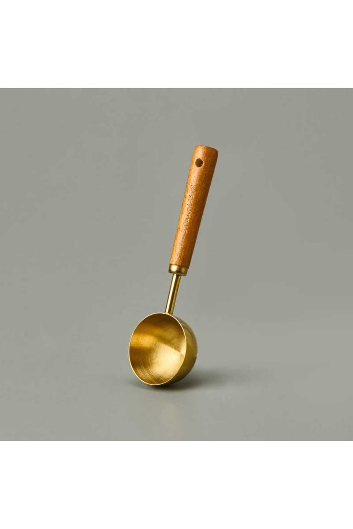 MATMEL-Arow 60 ml Measuring Spoon with Wooden Handle, Easy to Measure with Its Gold Detail Color 4