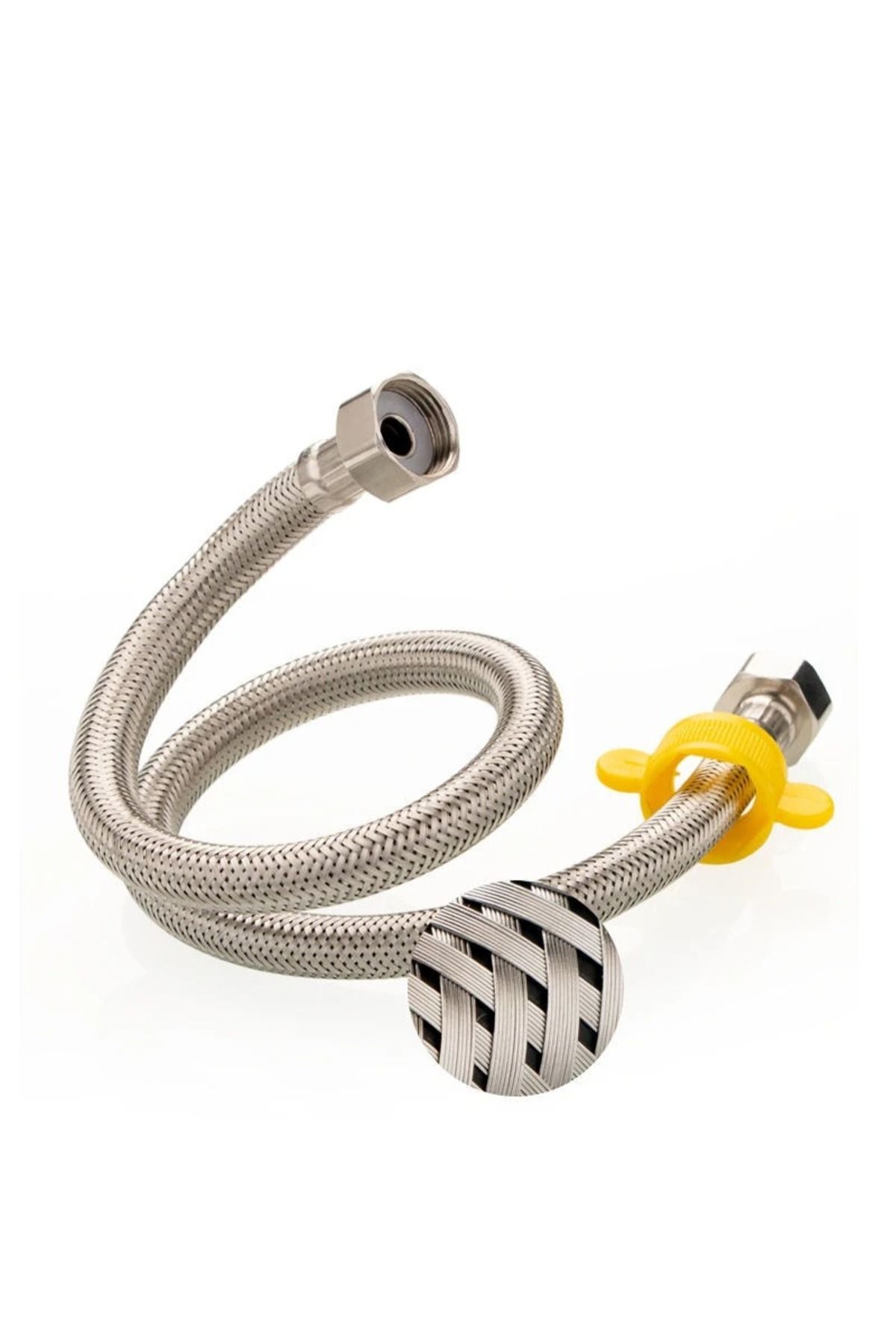 Choice-80cm 304 Stainless Steel Faucet Braided Water Pipe 1/2 Inch Hot and Cold Water Faucet Inlet Hose Hea 8