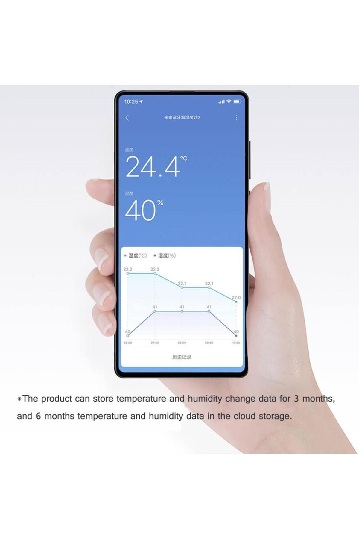 Choice-مقياس حرارة رقمي أصلي بشاشة LCD ذكية من Mijia 2 مستشعر درجة الحرارة والرطوبة بتقنية البلوتوث من Mijia... 2