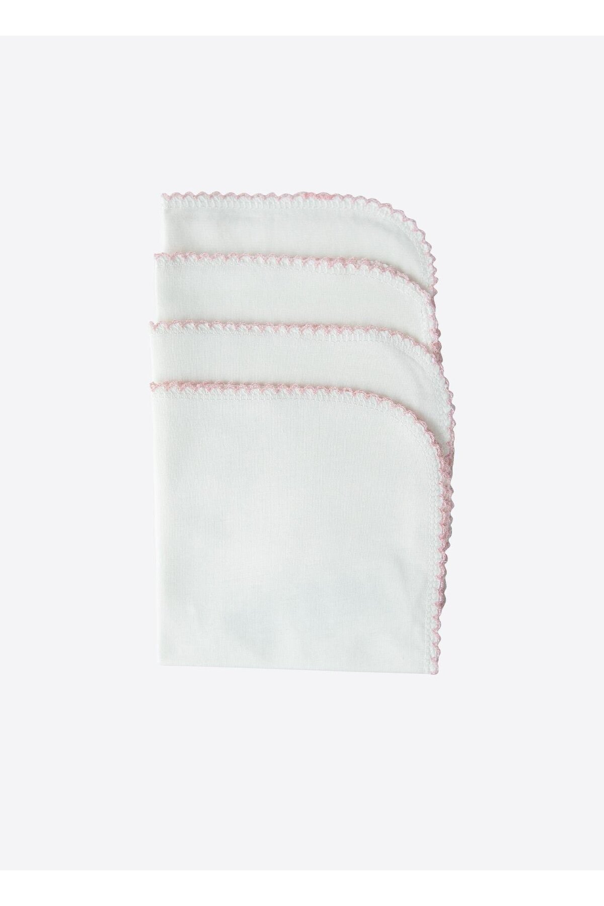 kitikate Organik Basic 4'lü Ağız Mendili Ekru Pembe