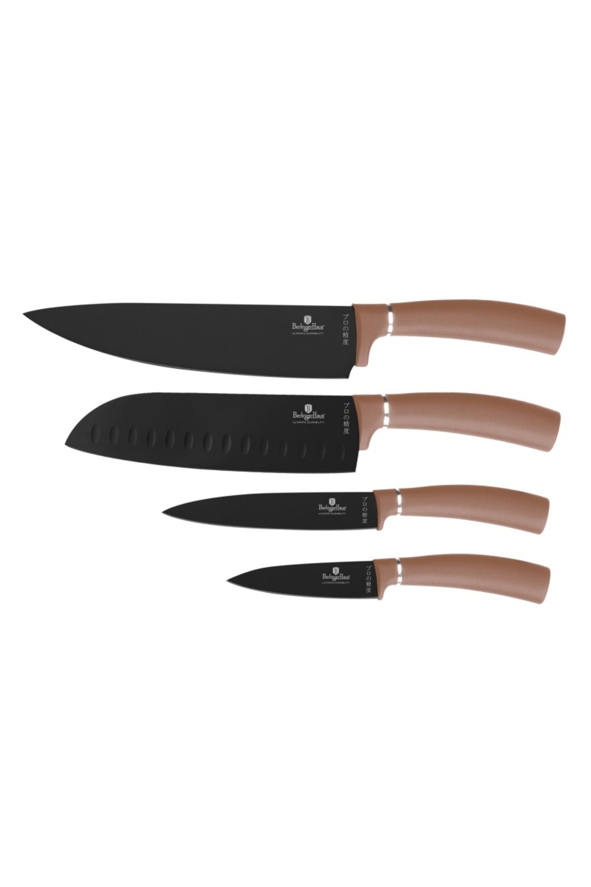 Berlinger Haus Set De Cuțite Cu Suprafață Antiaderentă 4 Buc Rosegold Metallic Line - Mărime unică