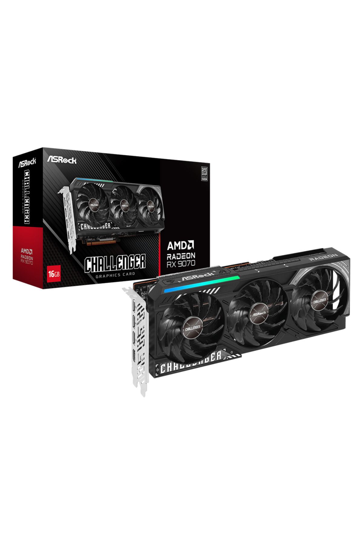 ASROCK-Placa video ASRock AMD Radeon RX 9070 Challenger, 16GB, GDDR6, 256-bit 6