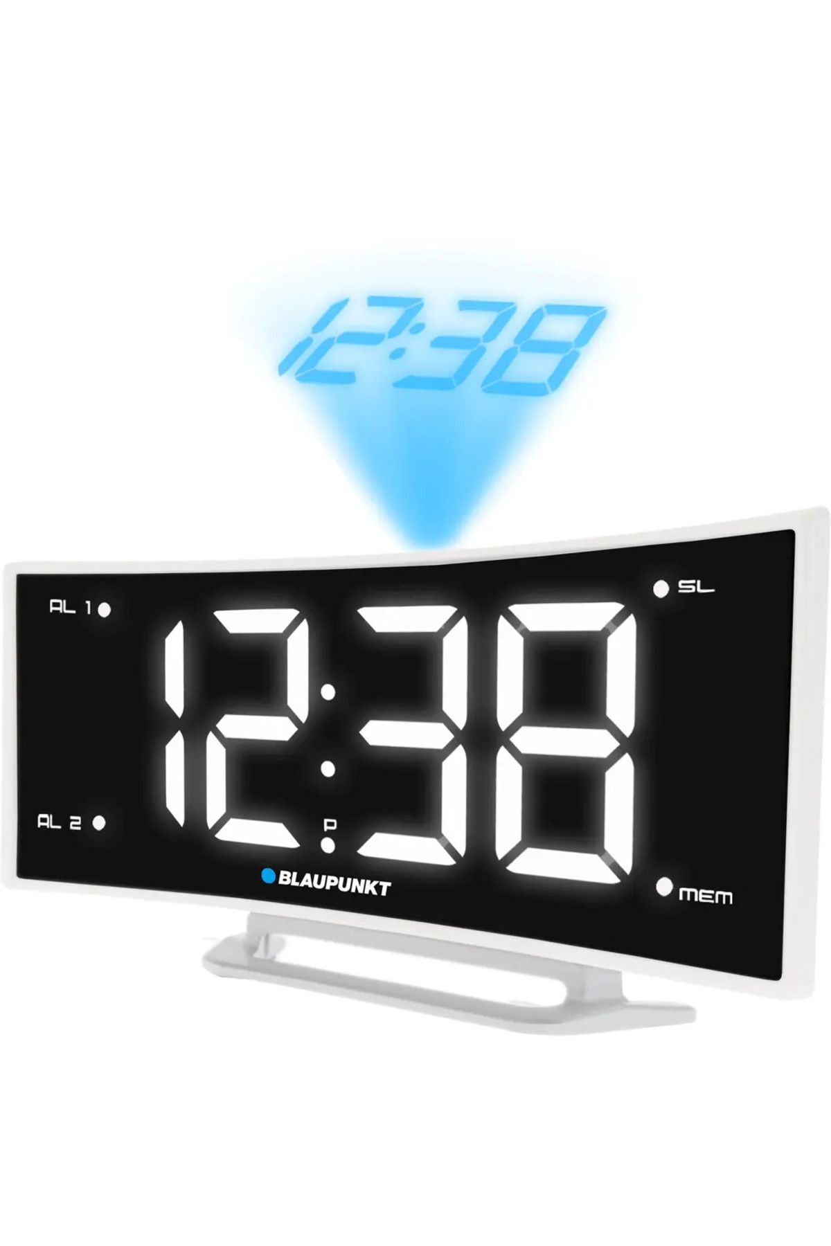 Blaupunkt-Blaupunkt CRP7WH Clock Radio, Projector, USB (White) 2
