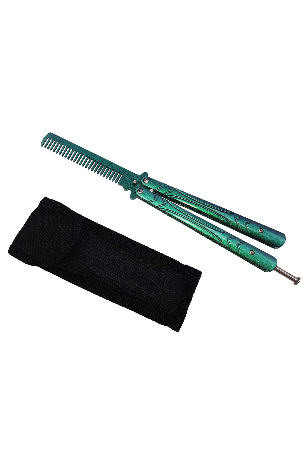 Depox Cuțit De Antrenament Pentru Fluturi Ideallstore , Tip Pieptene, Warrior Pace, 23,5 Cm, Verde - Mărime unică