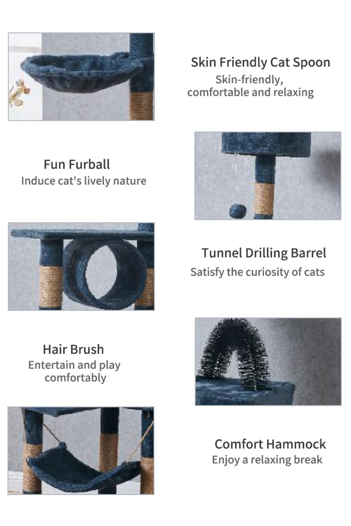KidLe-Cat Tree Cat Jumping Platform Cat Climbing Frame Cat Tower 6