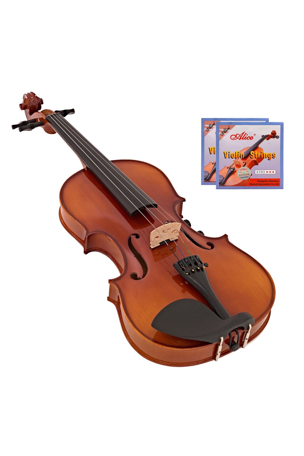 Depox-IdeallStore® classical violin, wood, case included, two sets of strings included 1