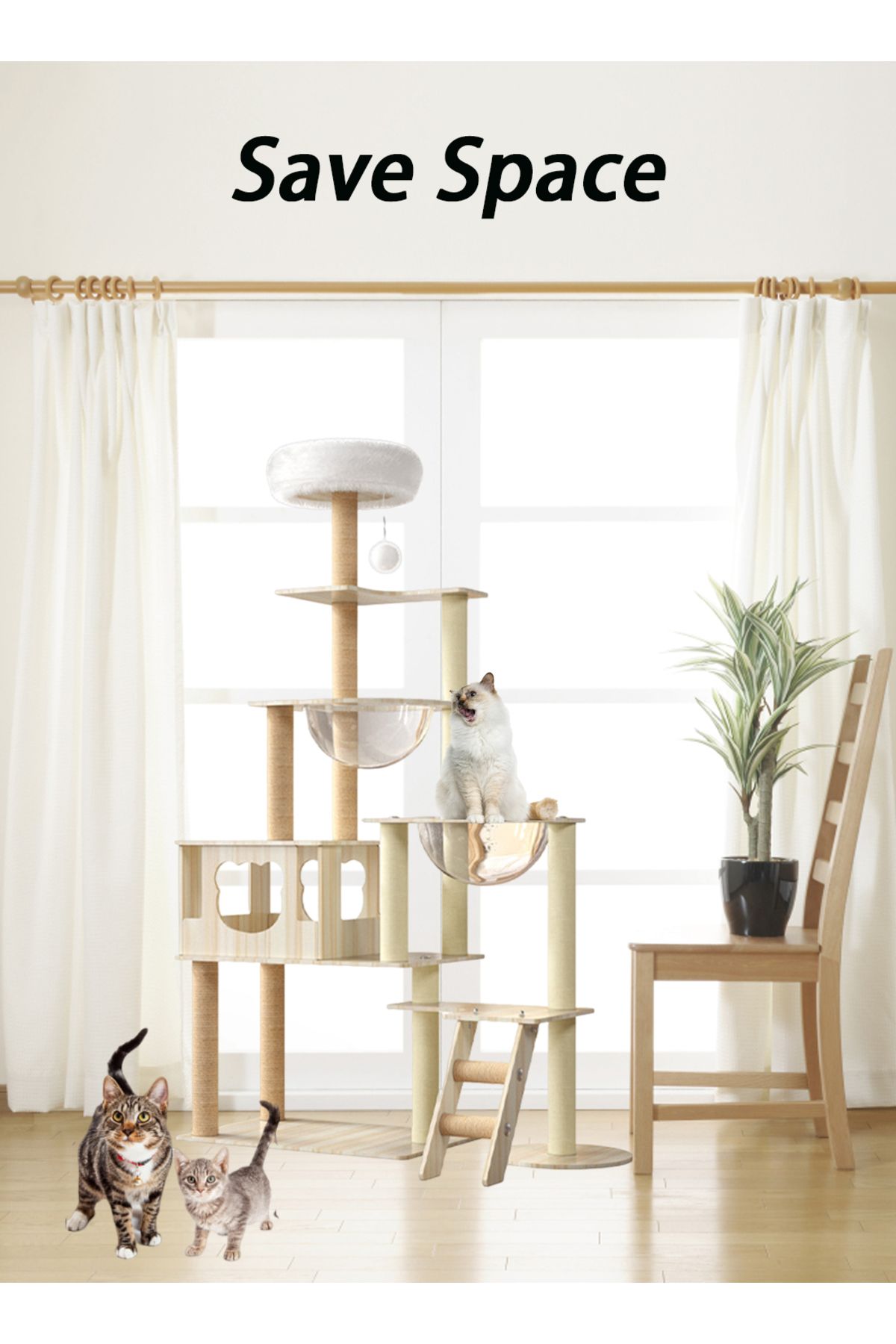 KidLe-Cat Climbing Frame Cat Tree Cat Scratching Post Cat Climbing Tree 6