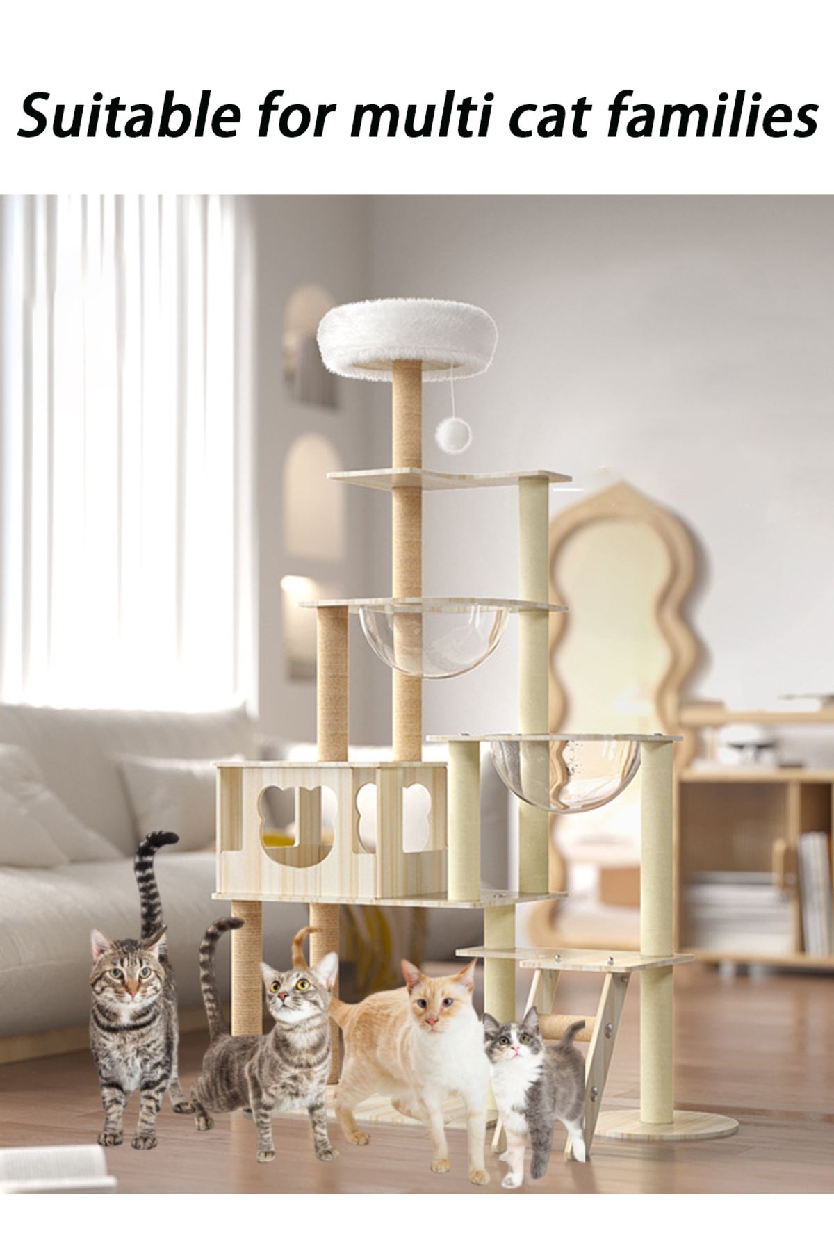 KidLe-Cat Climbing Frame Cat Tree Cat Scratching Post Cat Climbing Tree 7