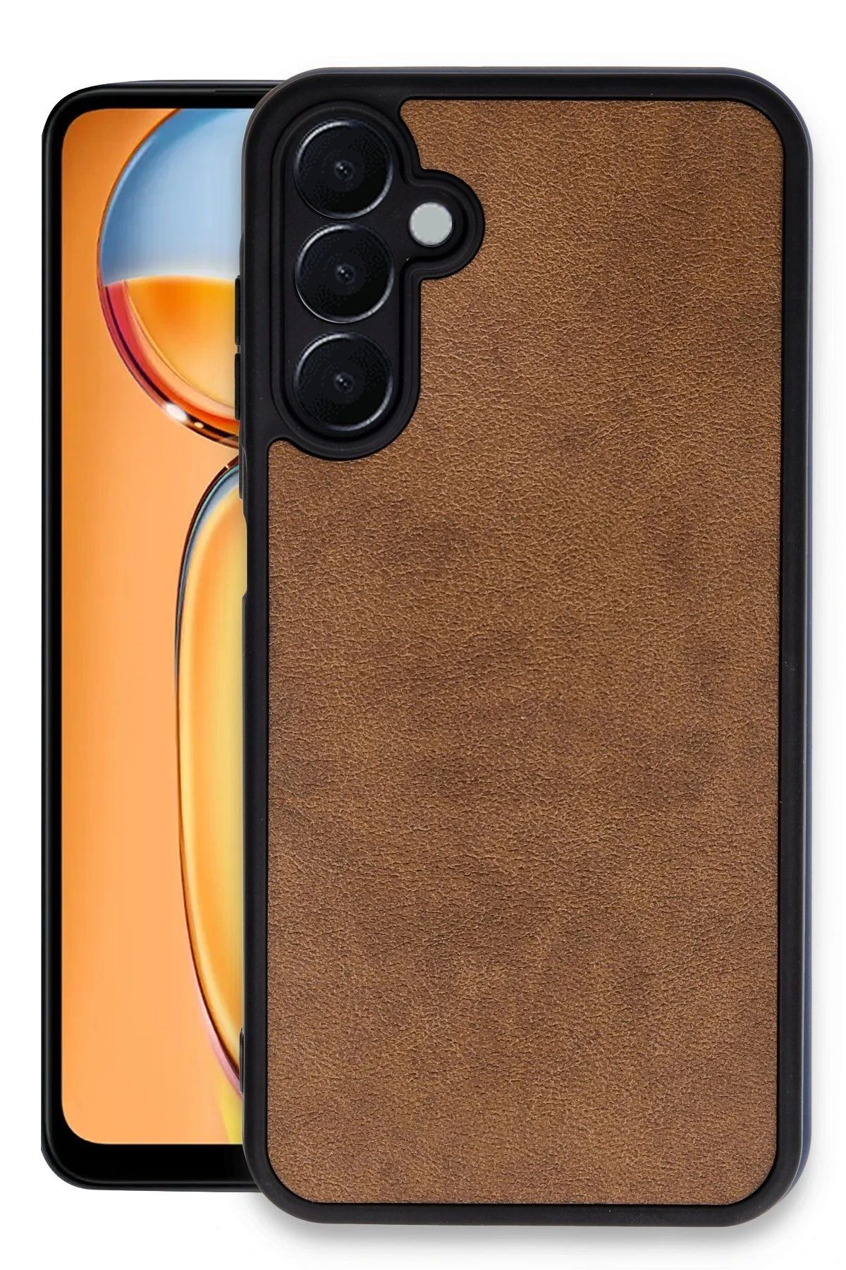 NewFace Samsung Galaxy A15 4G Kılıf Aras Deri Kapak - Taba INSLM