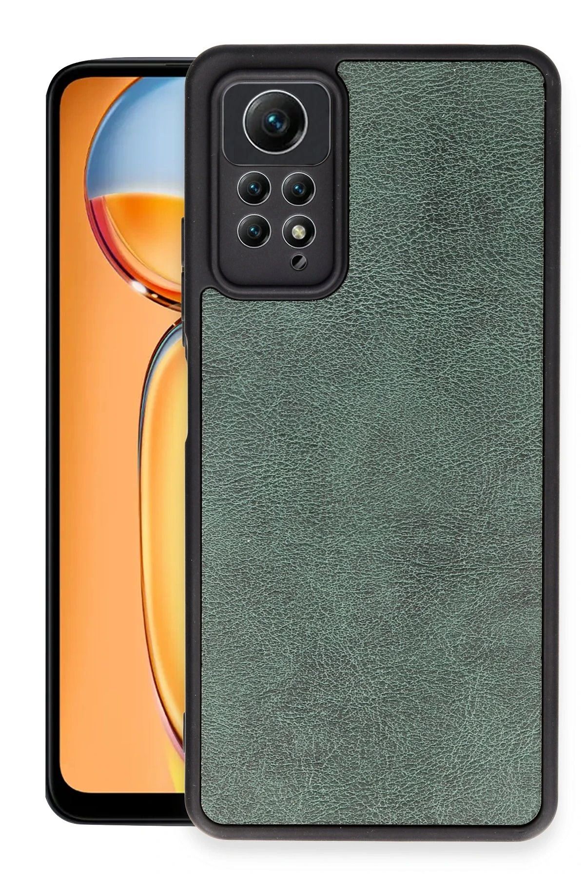 NewFace Xiaomi Redmi Note 12 Pro 4G Kılıf Aras Deri Kapak - Koyu Yeşil YNSMR