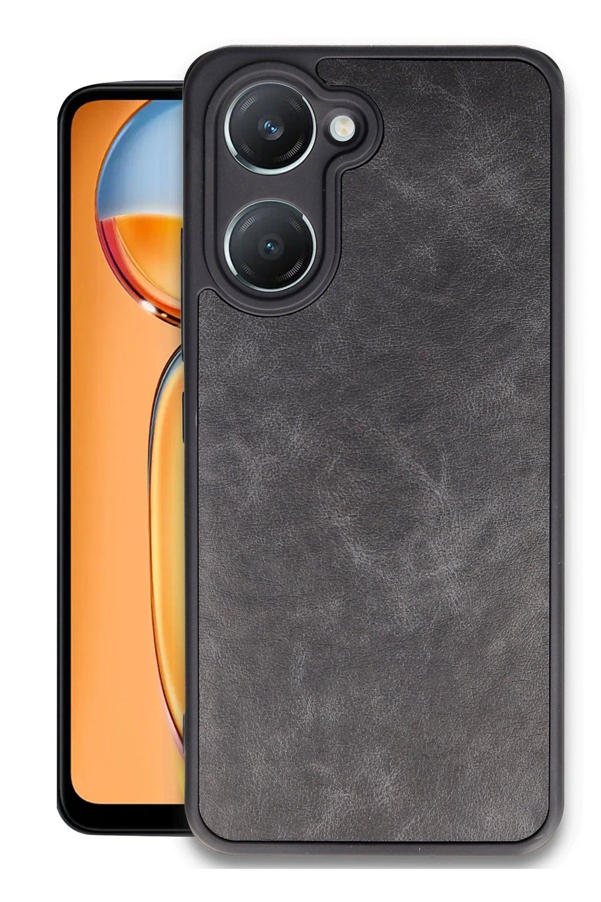 NewFace Vivo Y18 Kılıf Aras Deri Kapak - Siyah NRMSA