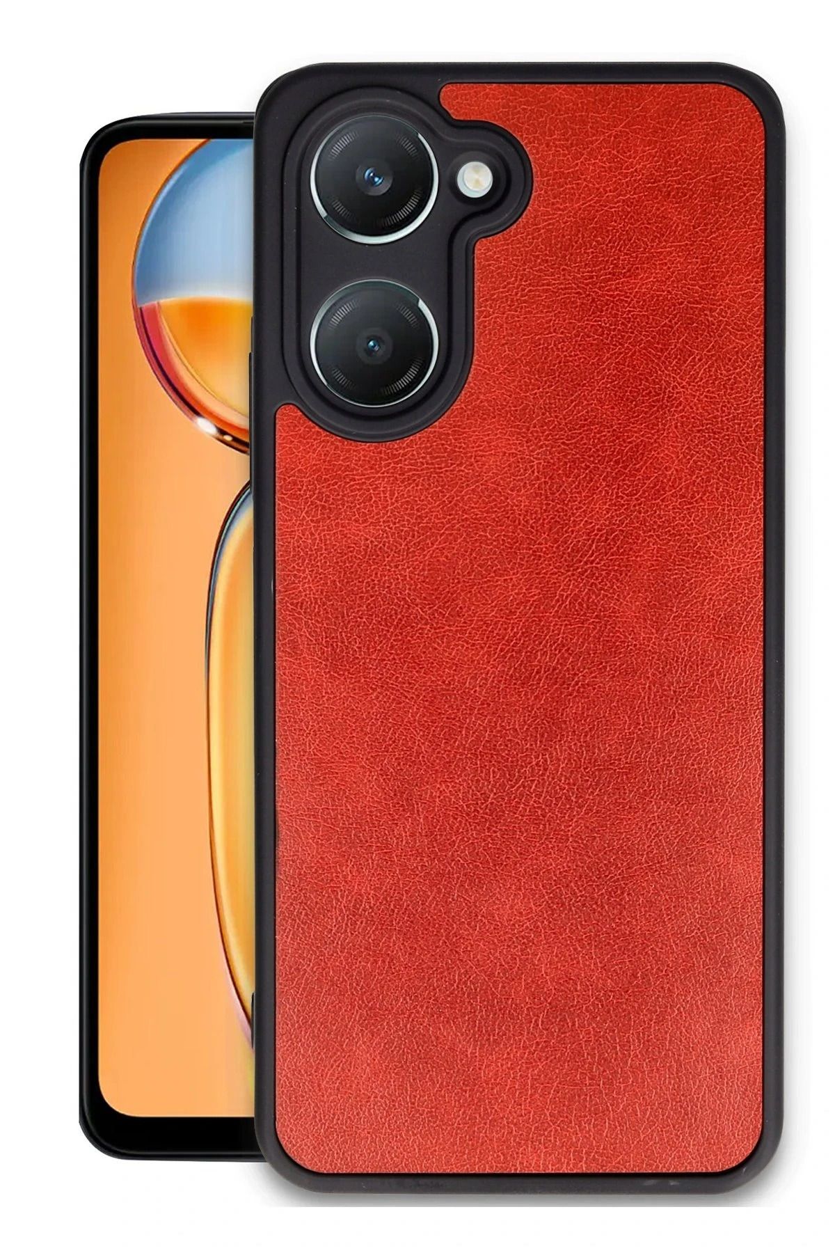 NewFace Vivo Y18 Kılıf Aras Deri Kapak - Kırmızı FERRG