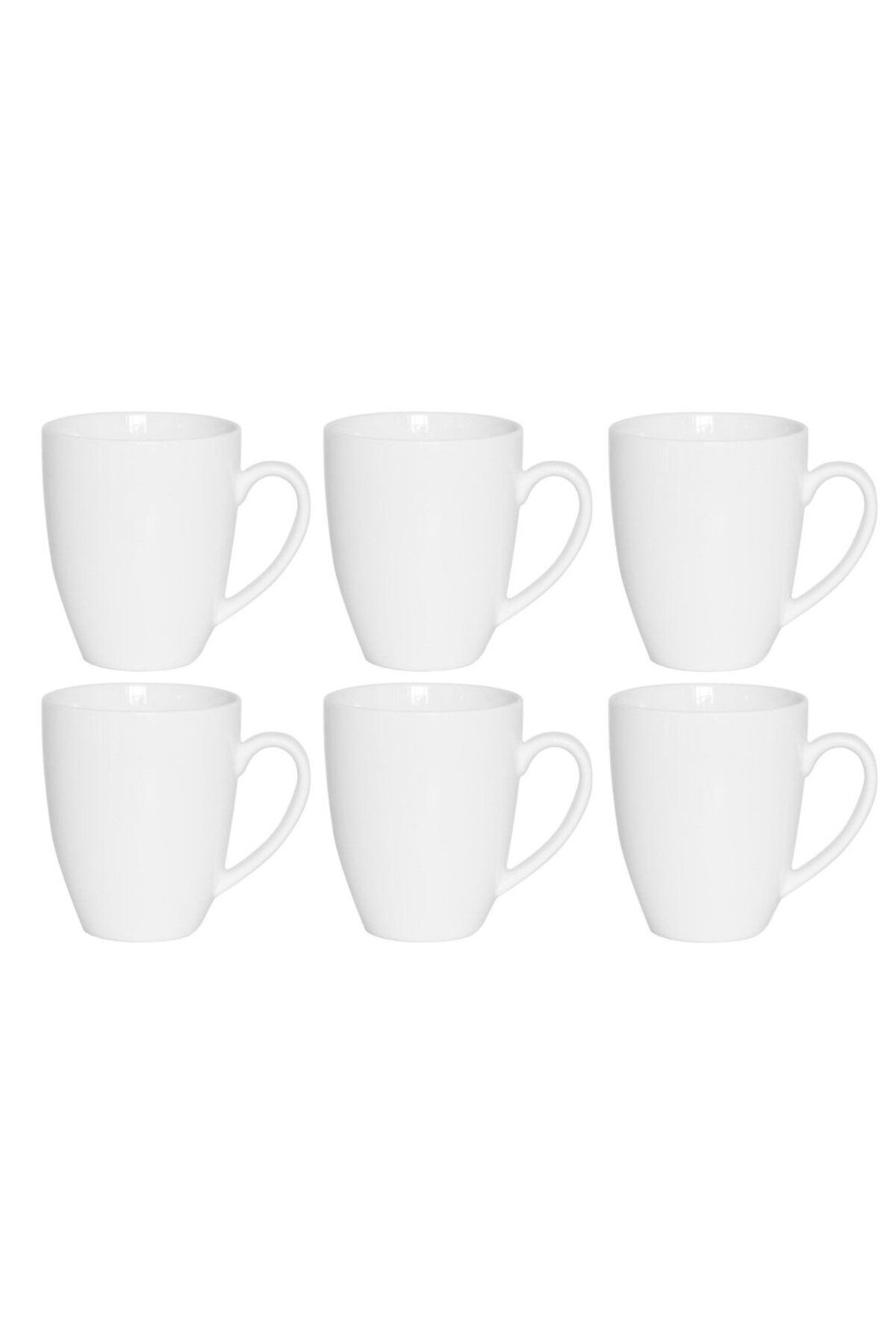 Tavola Set Cani Cafea Si Ceai 6 Bucati Portelan 375 Ml Alb - One Size