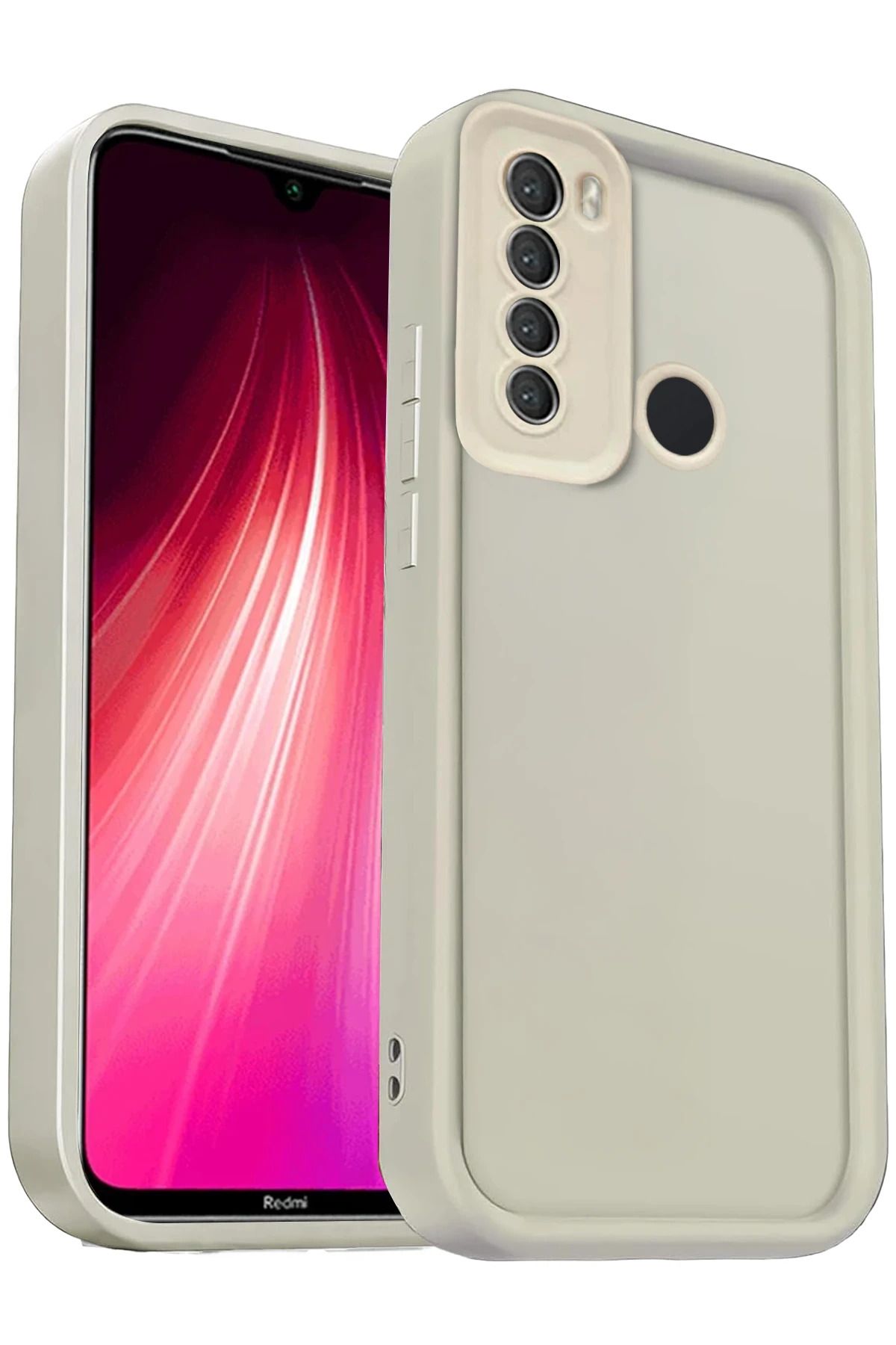 NewFace Xiaomi Redmi Note 8 Kılıf Viera Silikon - Krem JOJUA