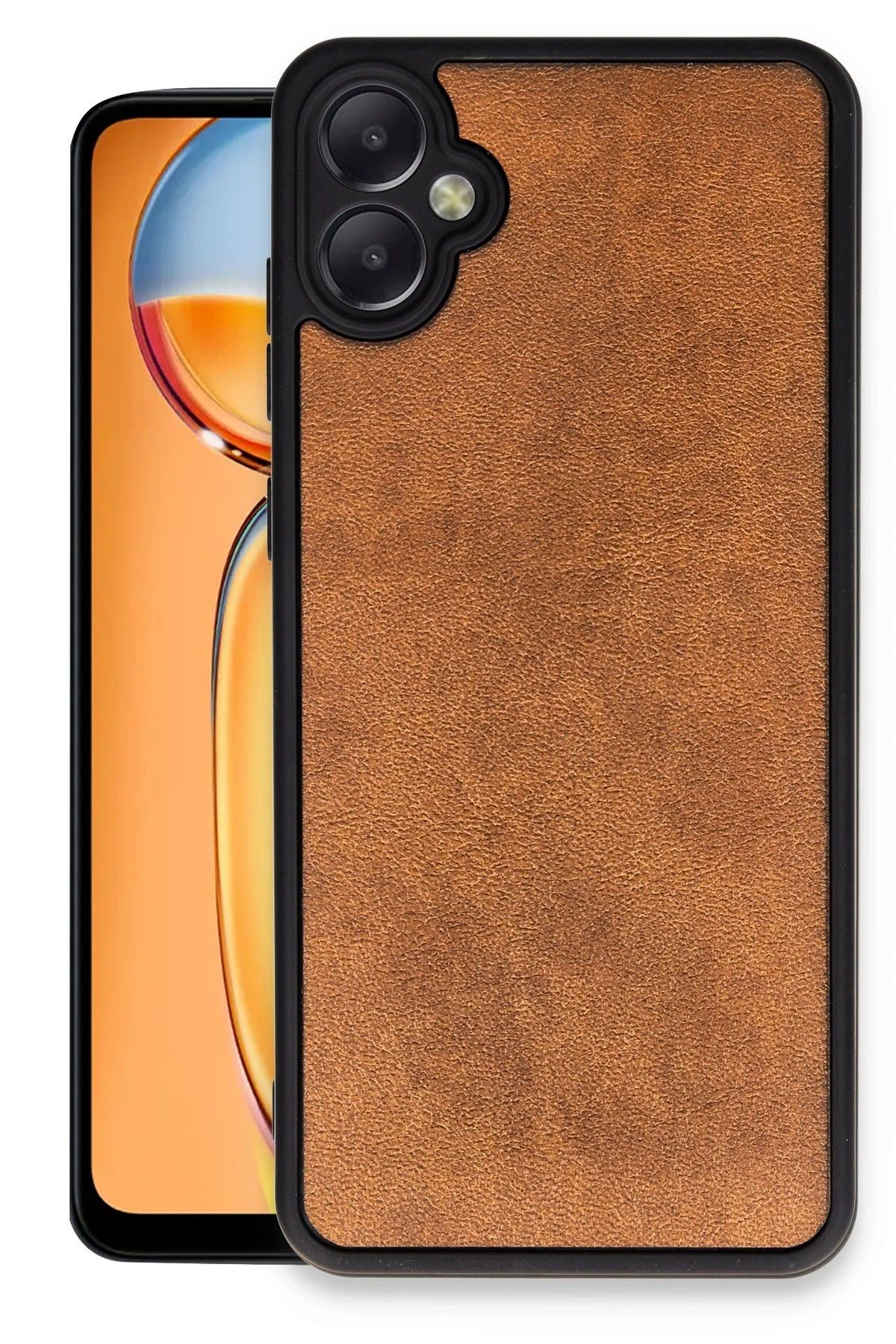 NewFace Samsung Galaxy A05 Kılıf Aras Deri Kapak - Taba INSLM
