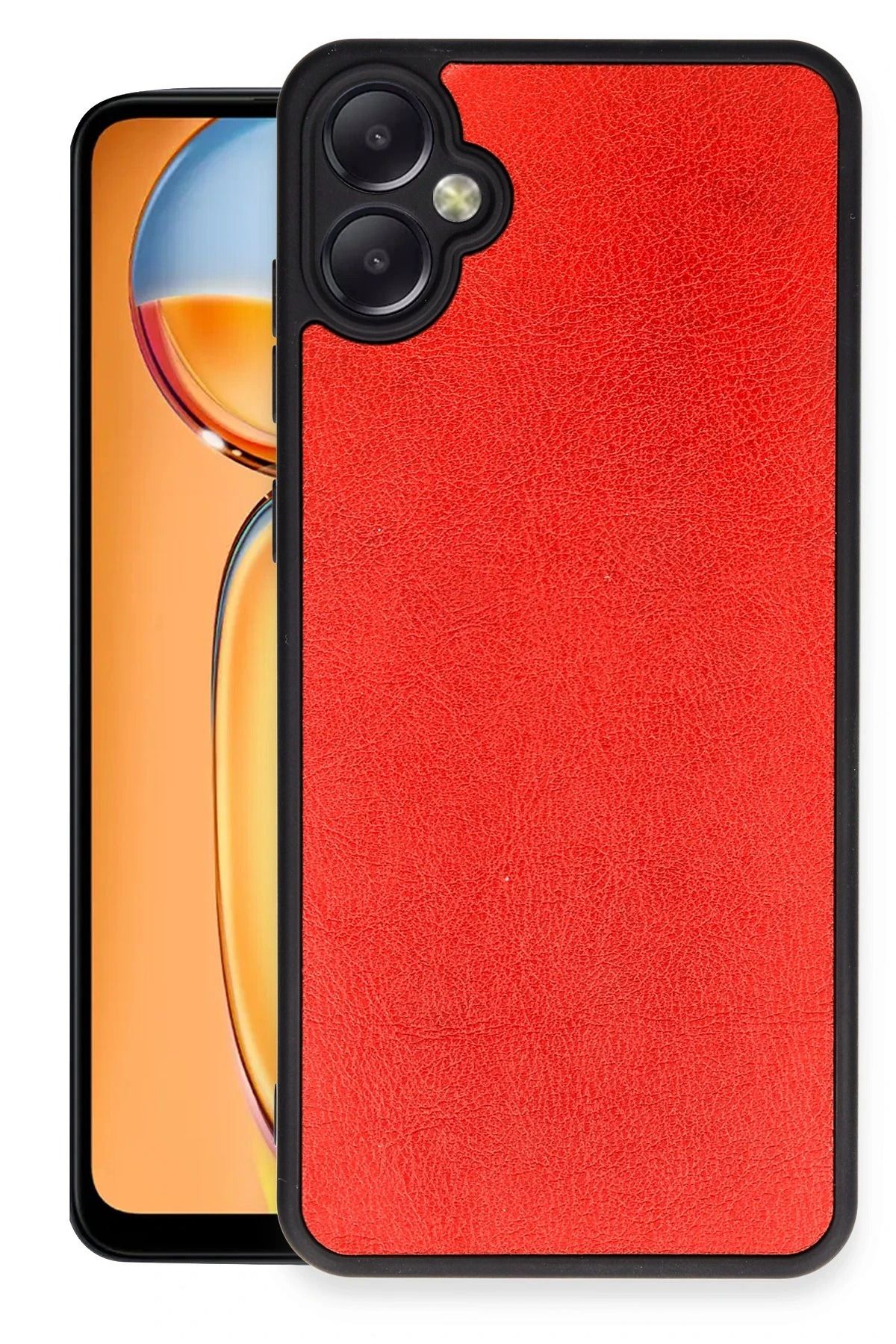 NewFace Samsung Galaxy A05 Kılıf Aras Deri Kapak - Kırmızı INSLM