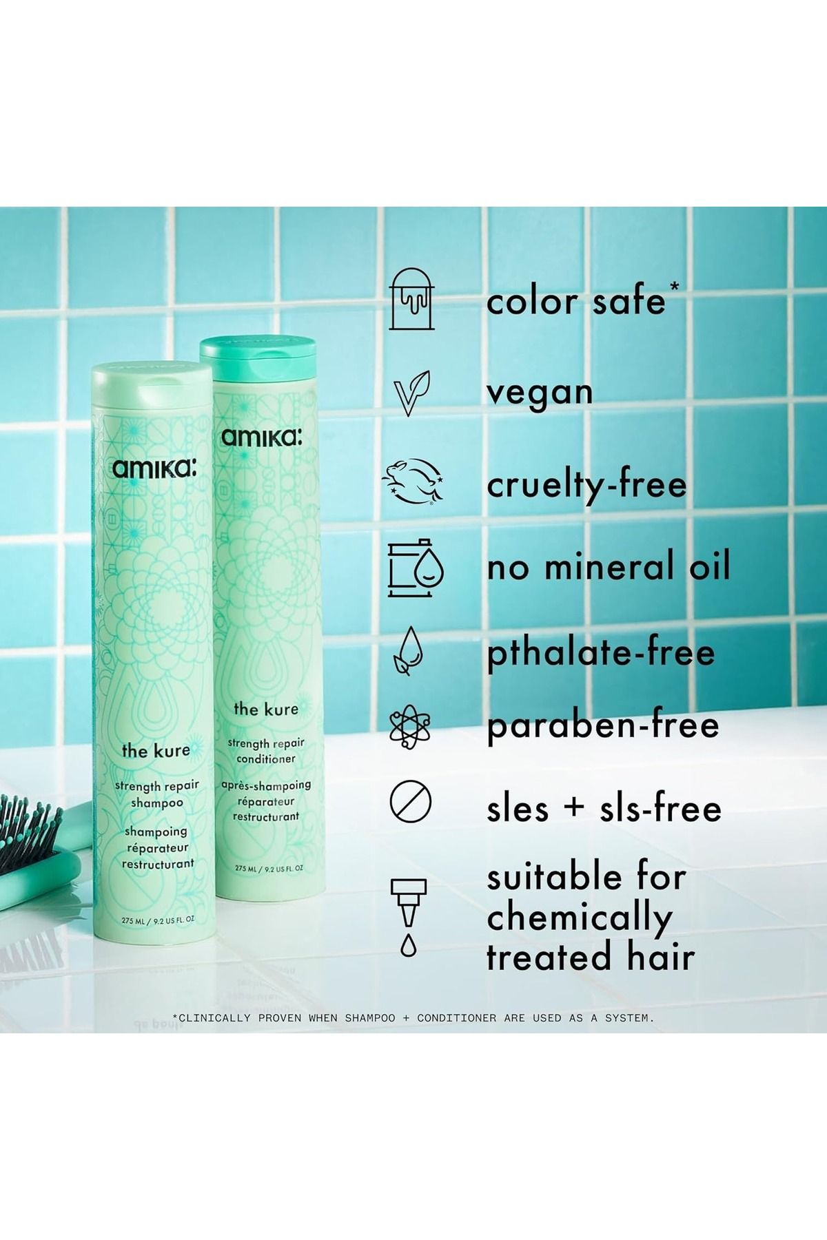 AMIKA-the kure strength repair shampoo, 275ml 6