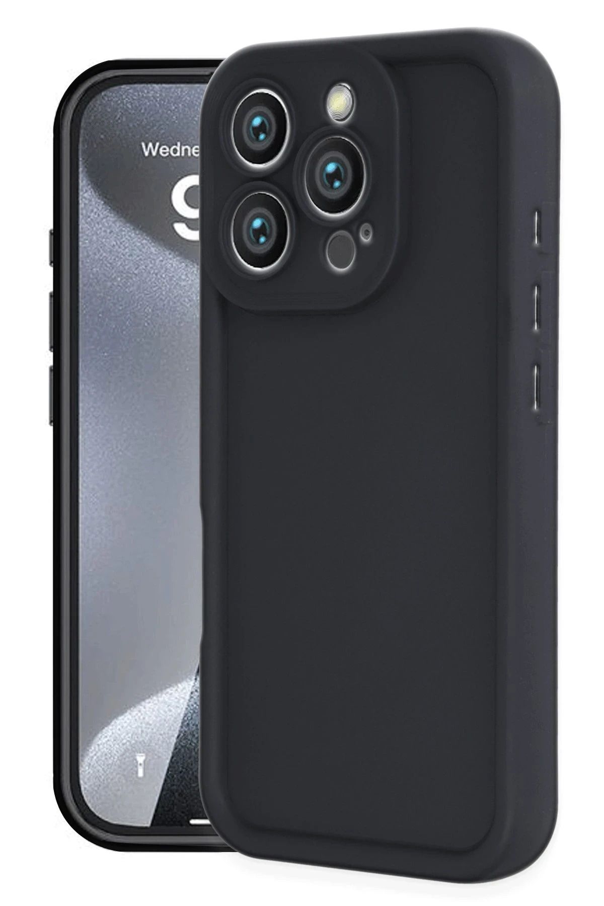 NewFace iPhone 16 Pro Max Kılıf Viera Silikon - Siyah HNZRN