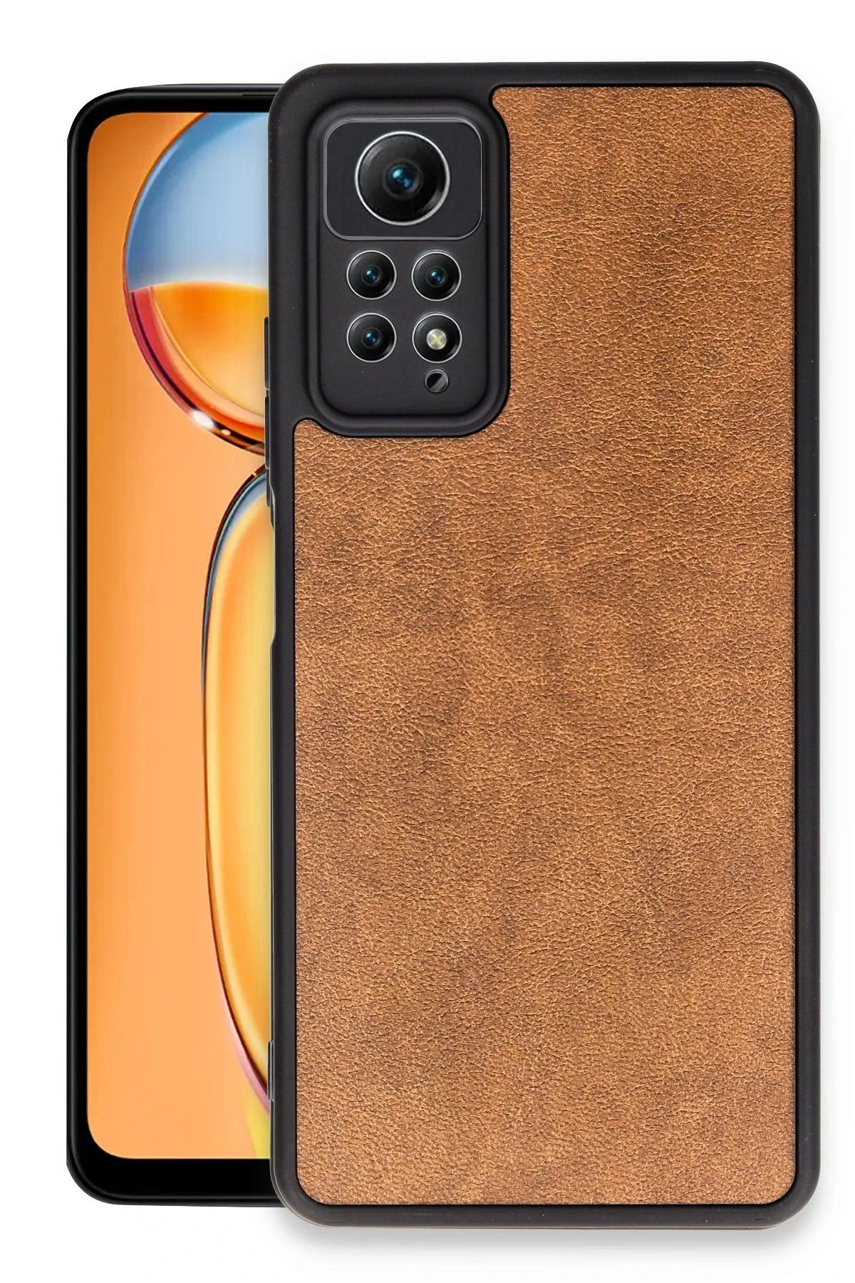 NewFace Xiaomi Redmi Note 12 Pro 4G Kılıf Aras Deri Kapak - Taba YNSMR