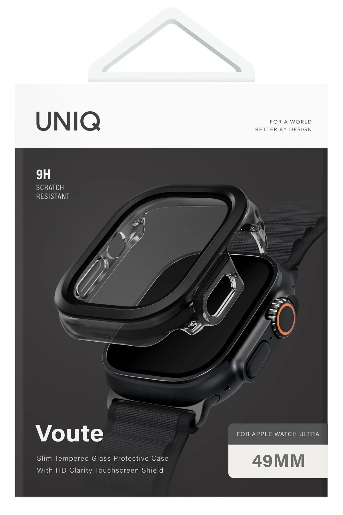 UNIQ Better By Design-حافظة لساعة أبل الترا 49 ملم مع واقي شاشة مقوى 2 في 1 زجاجي 4