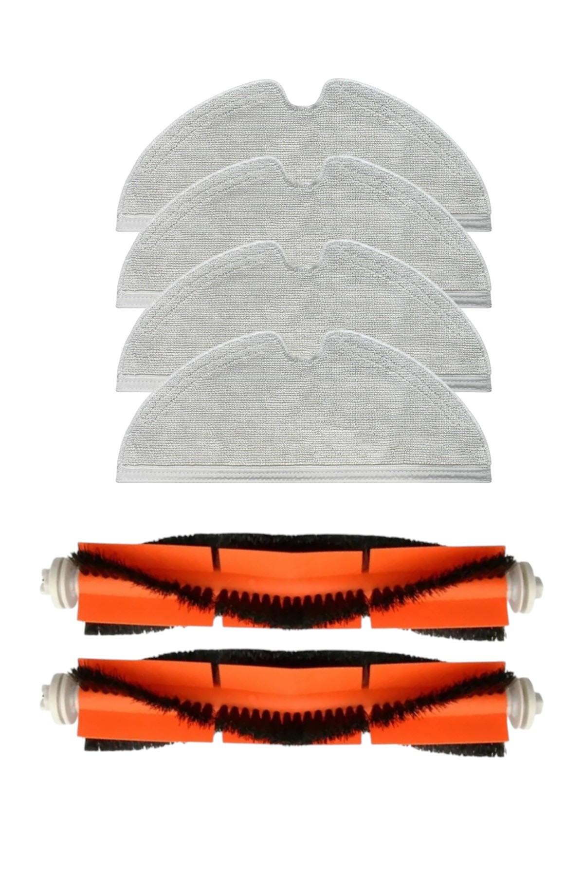 ROPALDE-Dreame D9 Robot Vacuum Cleaner Compatible with 6-Pack Main Brush and Mop Cloth - Spare Parts Set 1