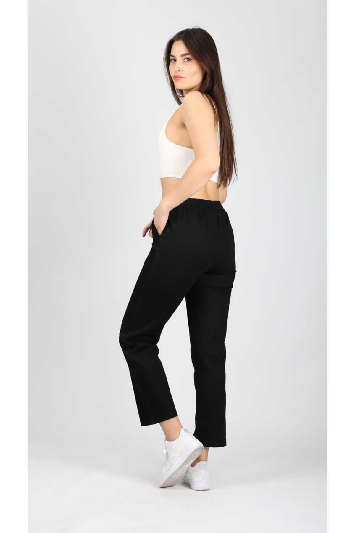 GÜLİZİM BUTİK  Kadın Kot Pantolon Beli Lastikli Yüksek Bel Likralı Büyük-Küçük Beden Jeans - Görsel 2