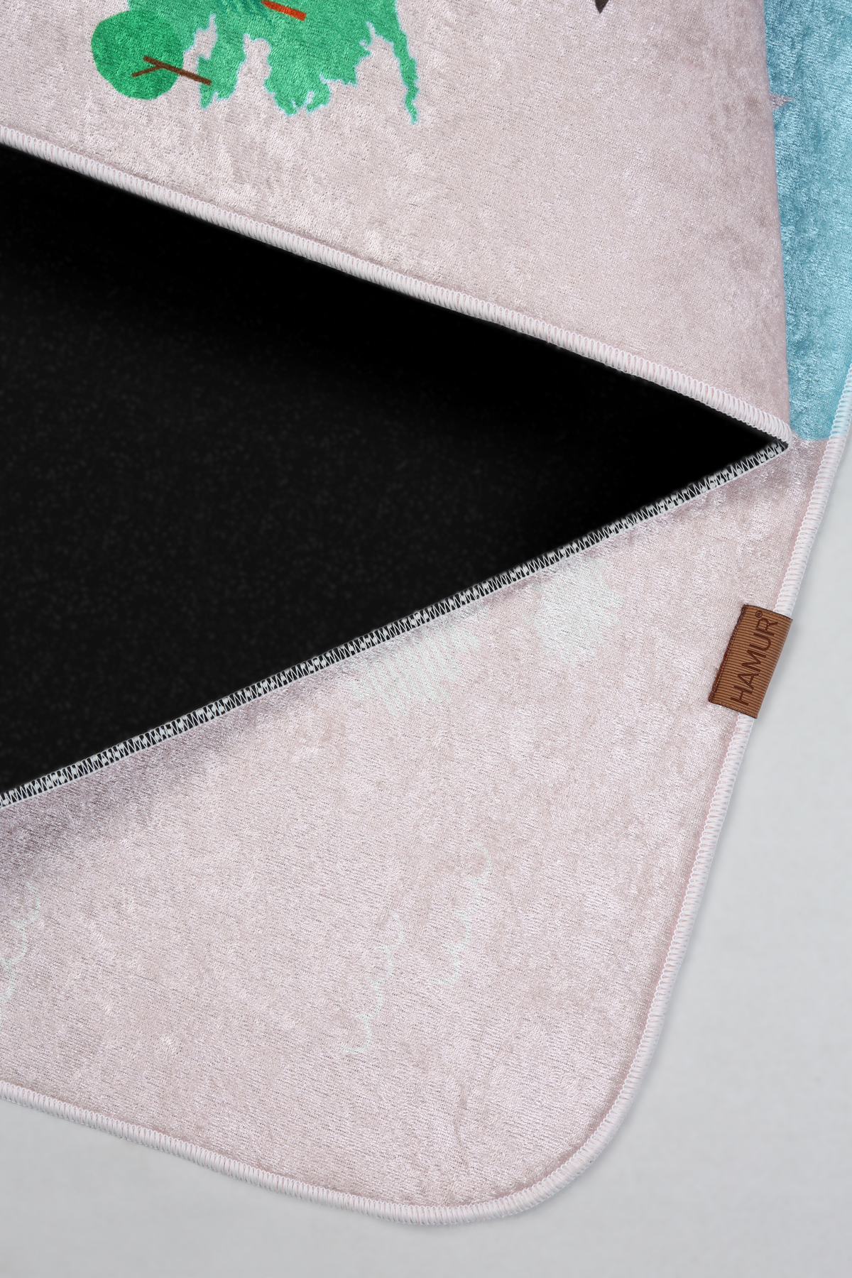 HAMUR Dünya Haritası Oyun Matı Bebek Çocuk Halısı Pembe Yenidoğan Yumuşak Aktivite Etkinlik Örtüsü fotoğrafı 5 (önizleme)