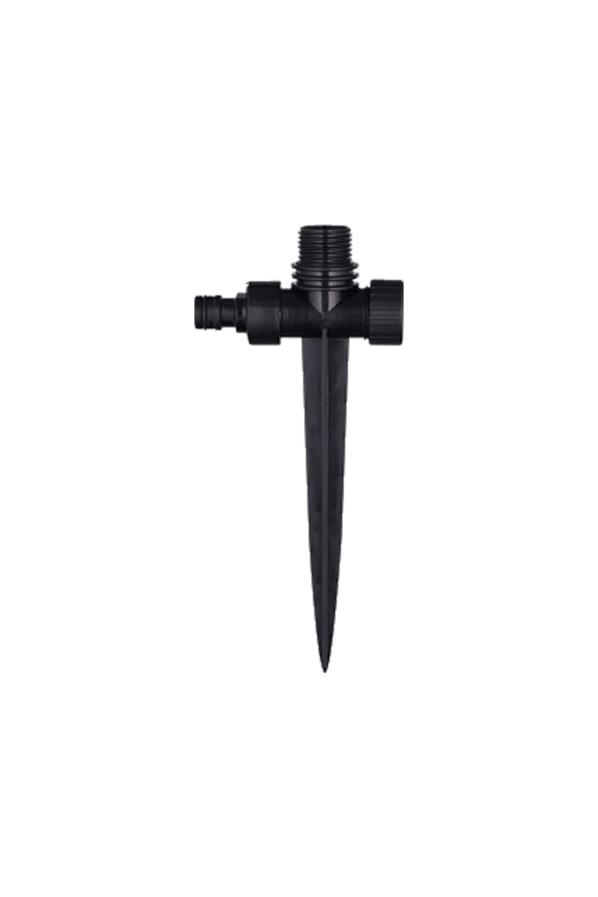 flores Stut Gradina Baza Pentru Aspersor, Pentru Irigare, 2 Iesiri, Negru, Fe 3/4. Fi 1/2, H 20 Cm - One Size