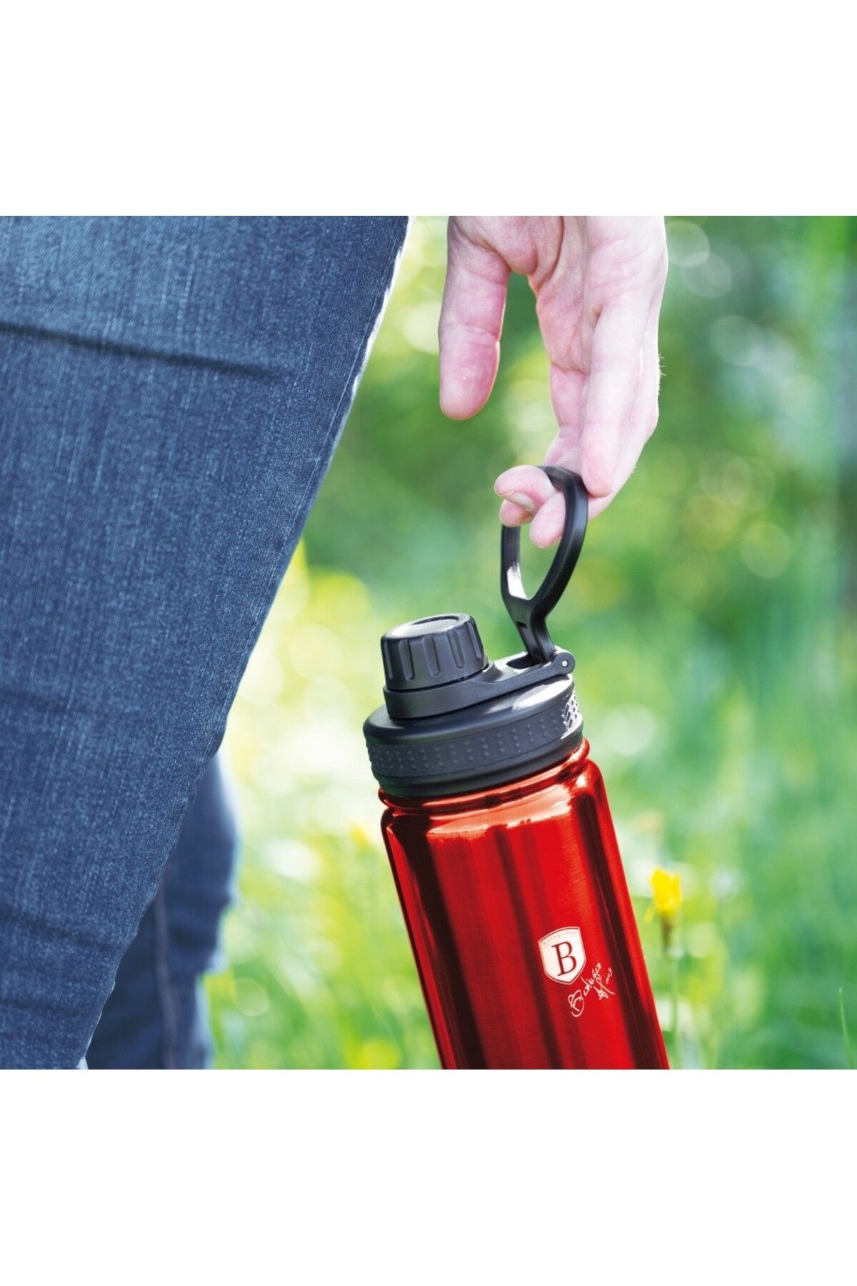 Berlinger Haus-18/10 stainless steel sports bottle Burgundy Metallic Line 0.54 l 3