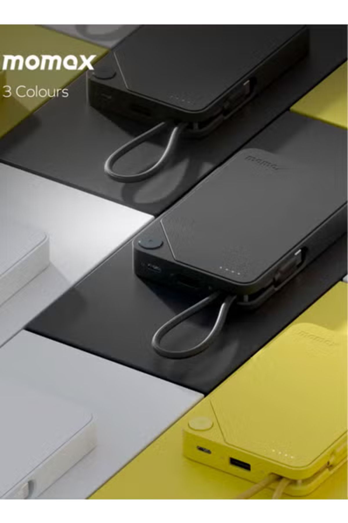 Momax-1-Power X Battery Pack 10000 mAh Power Bank with Built-in USB-C PD Cable - Black 3
