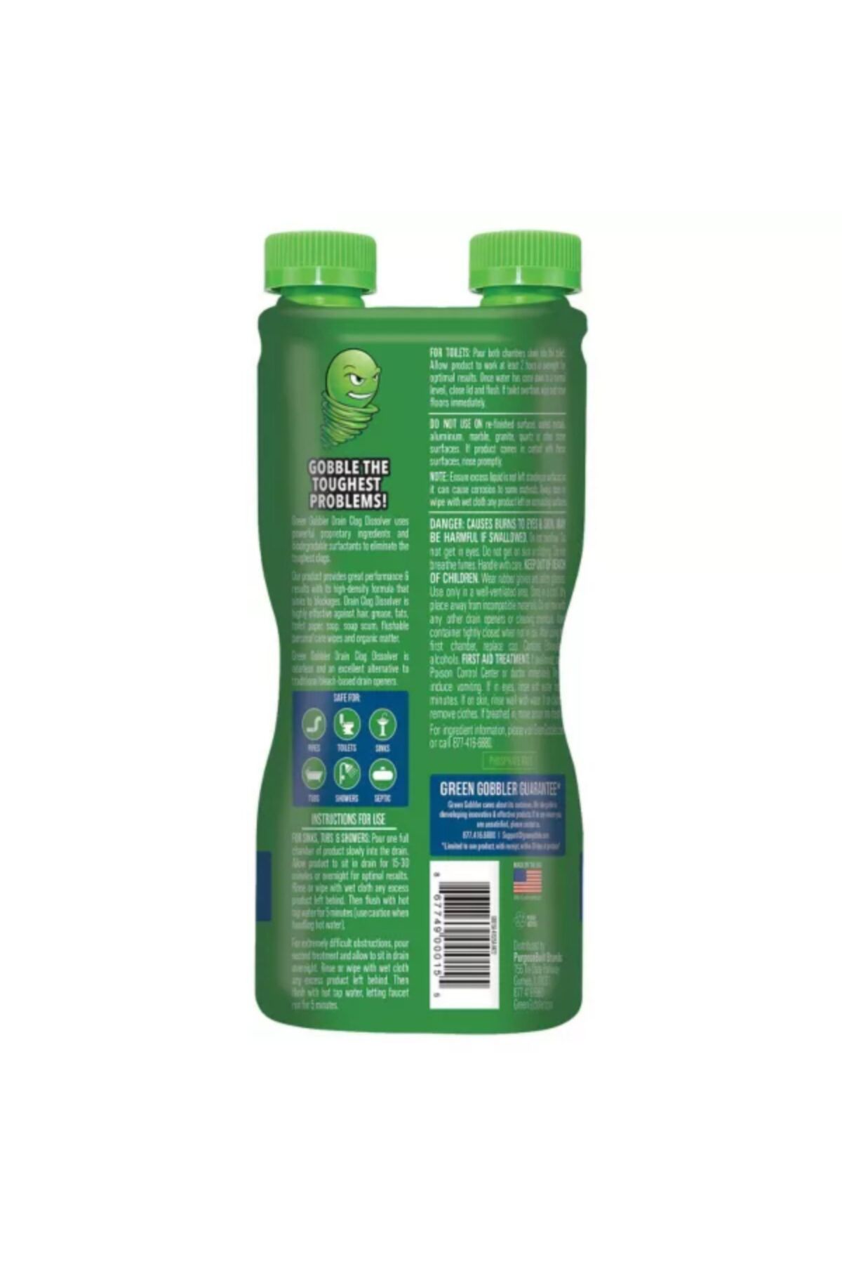 Green Gobbler-Biodegradable and Odourless Formula Drain Clog Dissolver 916ml 2