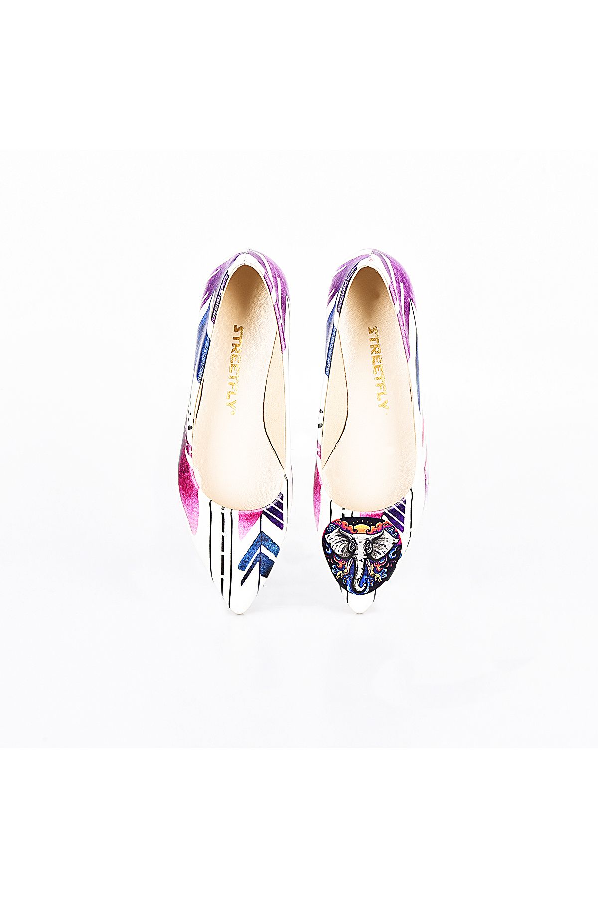 Streetfly-Printed Colorful Women's Ballerinas 6
