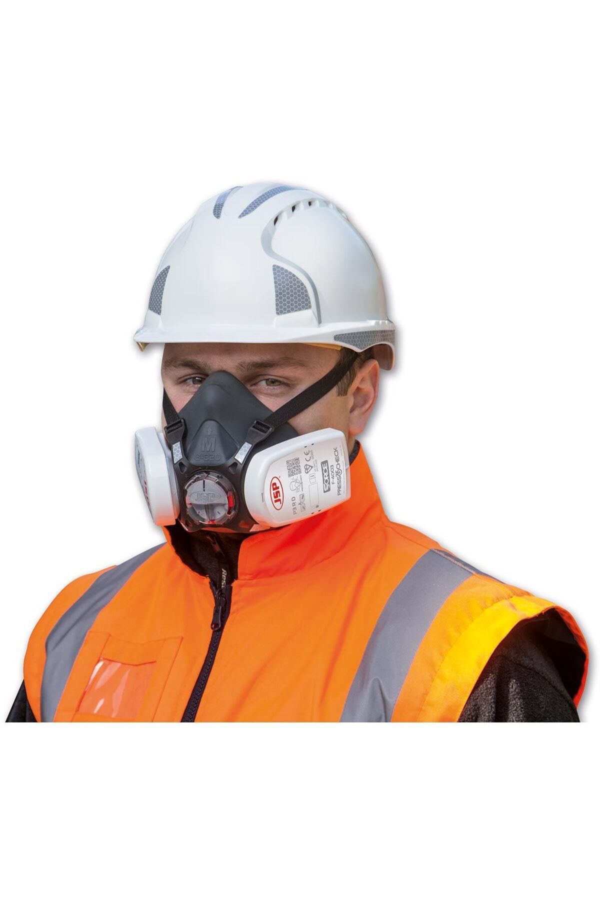 Jsp PressToCheck™ özellikli Force®8 Yarım Maske Solunum Cihazı - ABEK1P3 Filtreler