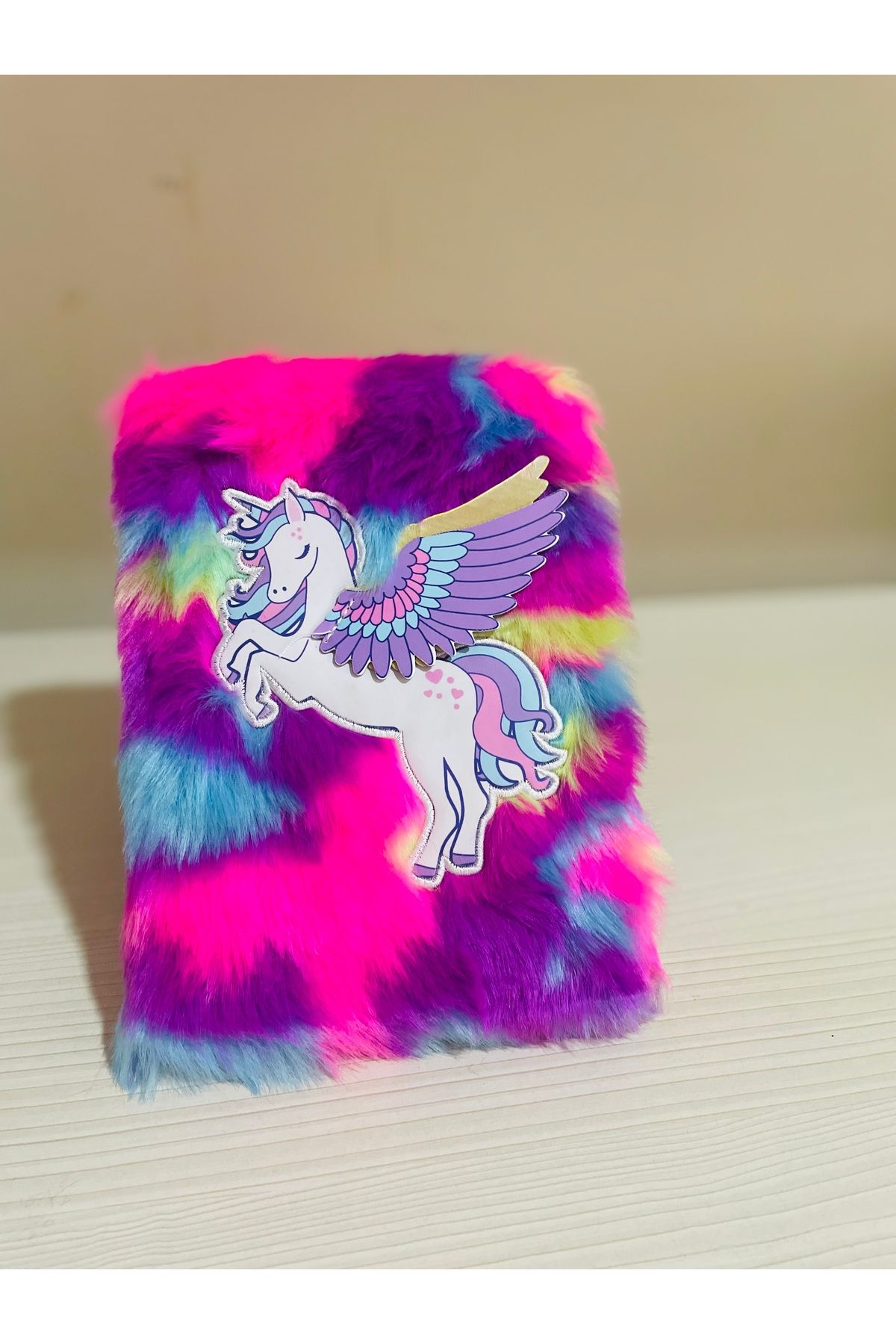 My Easy Shop-Soft Unicorn Plush Notebook - Embossed and Lined 4