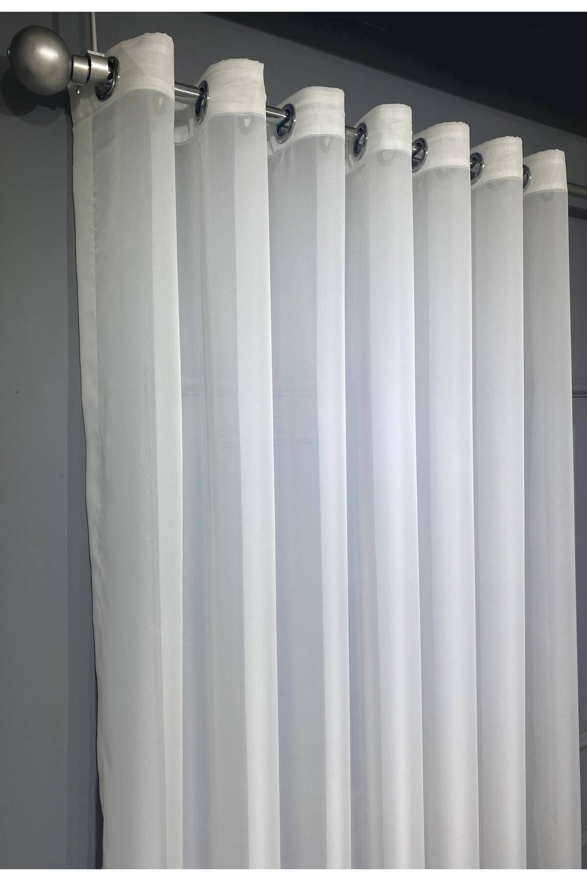 farbateks-Crop Simple Modern Rustic Eyelet Tulle Curtain 3