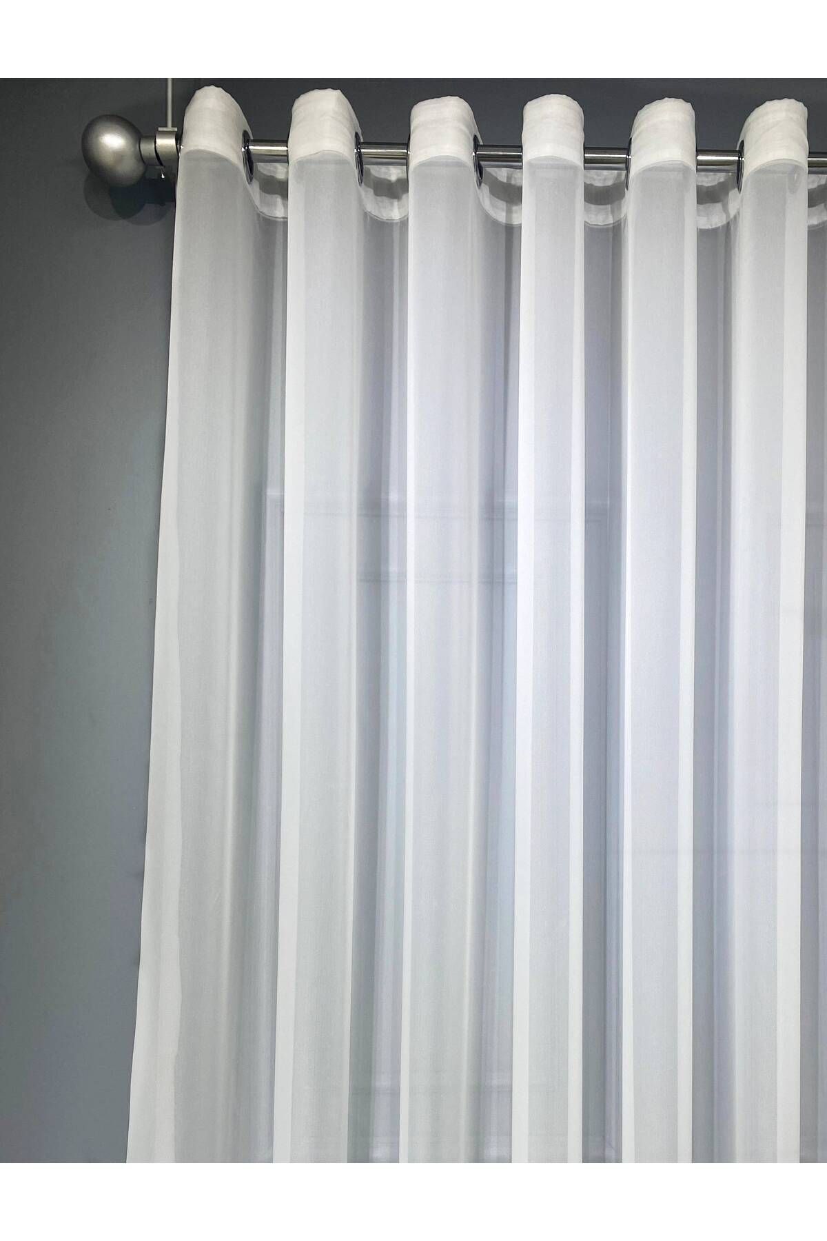 farbateks-Crop Simple Modern Rustic Eyelet Tulle Curtain 2
