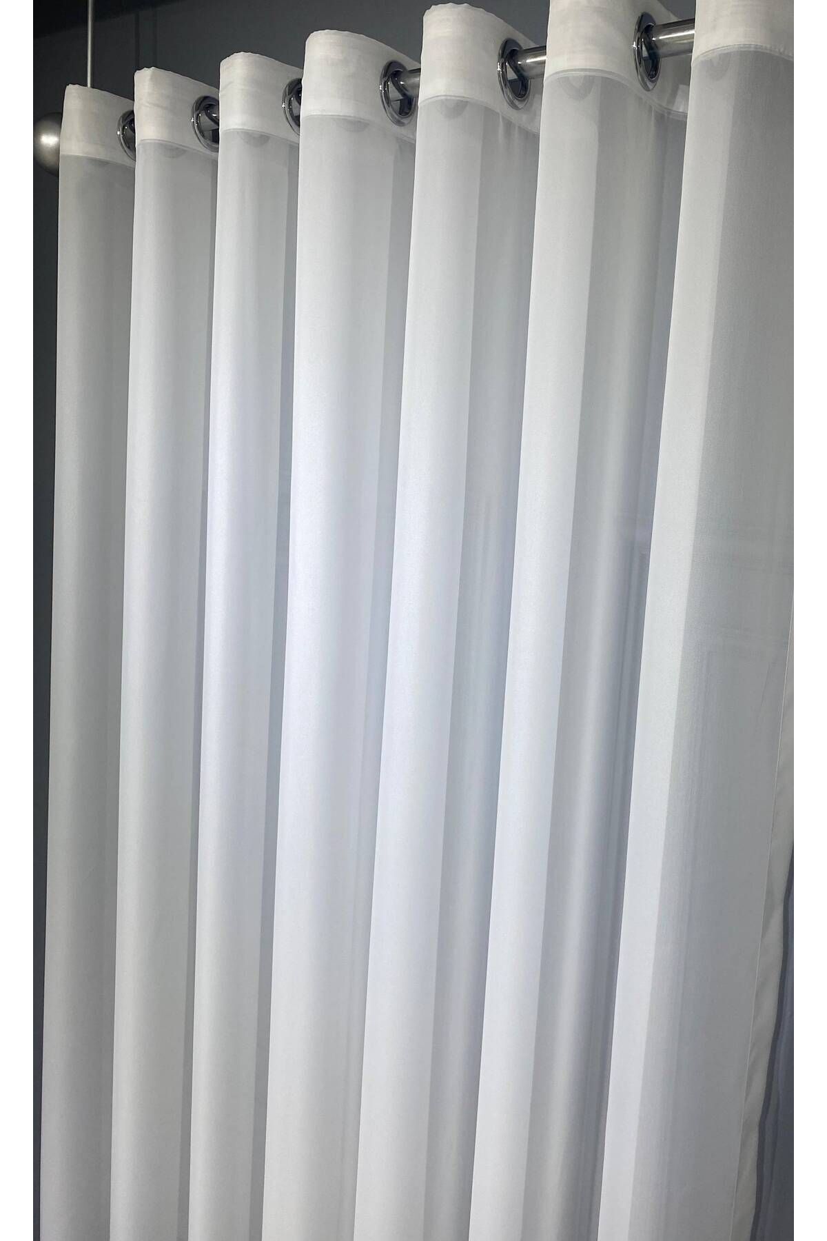 farbateks-Crop Simple Modern Rustic Eyelet Tulle Curtain 4